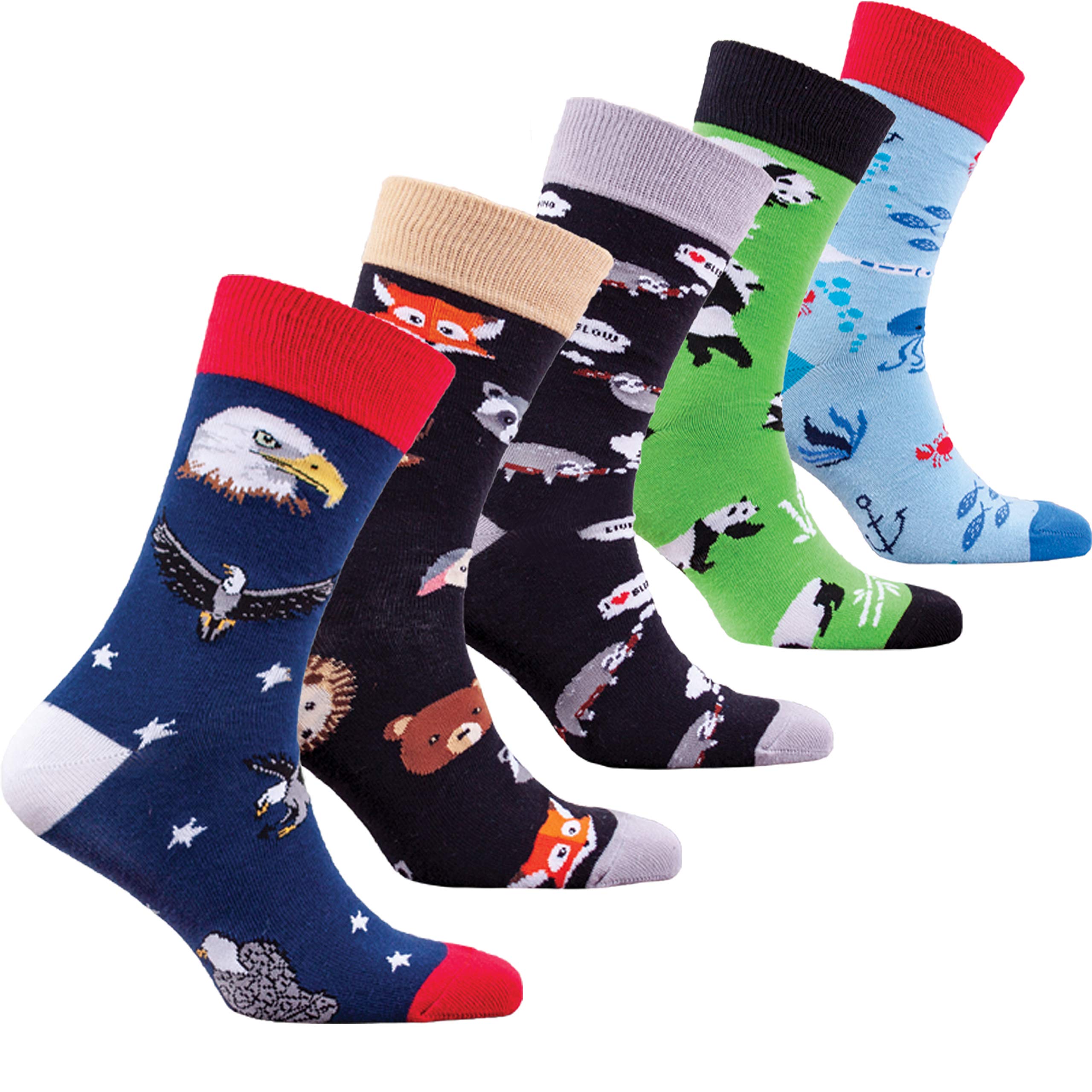 Men's 5-Pair Luxury Colorful Cotton Novelty Dress Socks Gift Box - Fun & Stylish Socks for Work, Parties & Gifts - Perfect for Business, Casual & Special Occasions