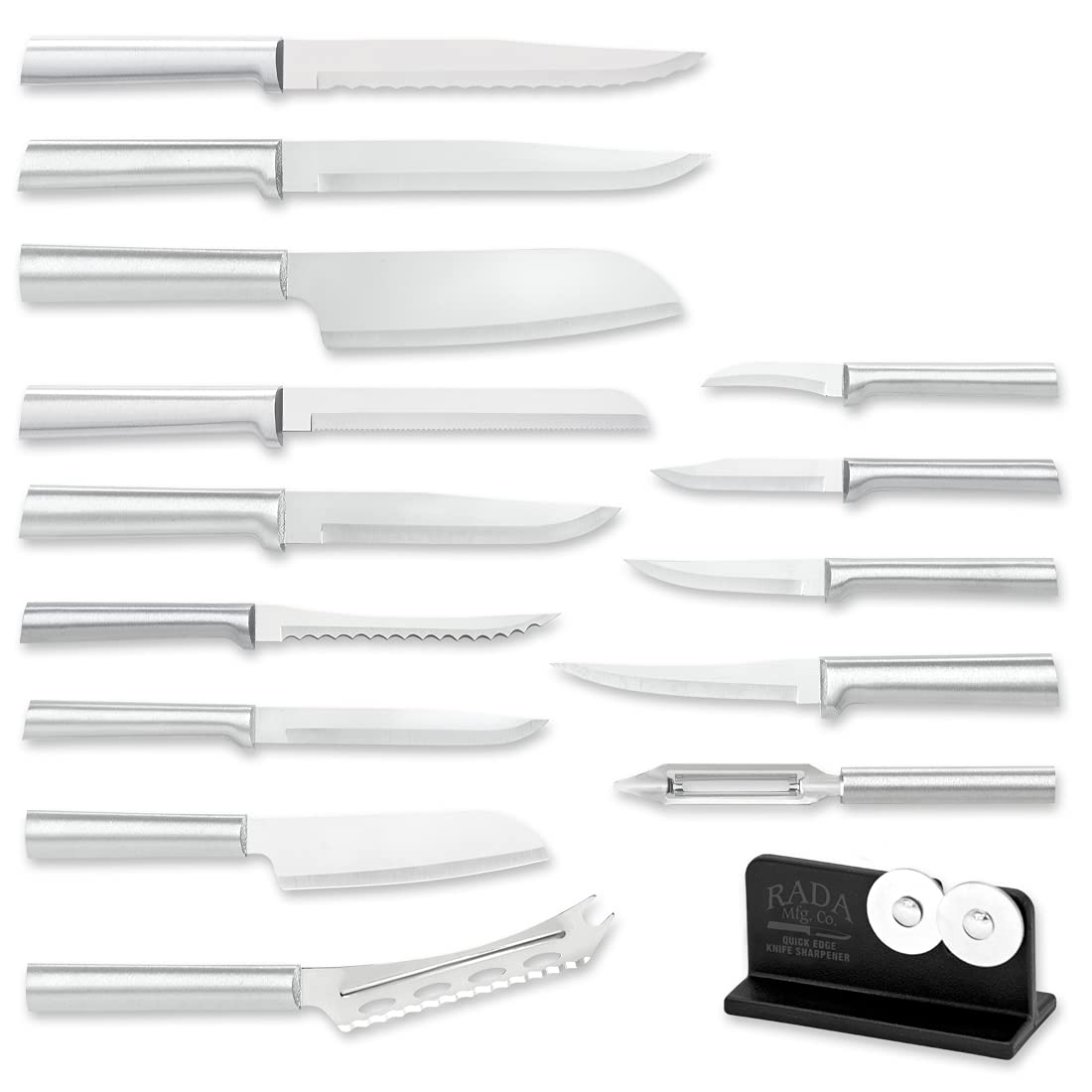 Rada Cutlery 15-Piece Ultimate Gift Set - Premium Stainless Steel Kitchen Knives for Cooking, Slicing & Serving | Perfect for Home Chefs, Wedding Gifts & Housewarming Presents