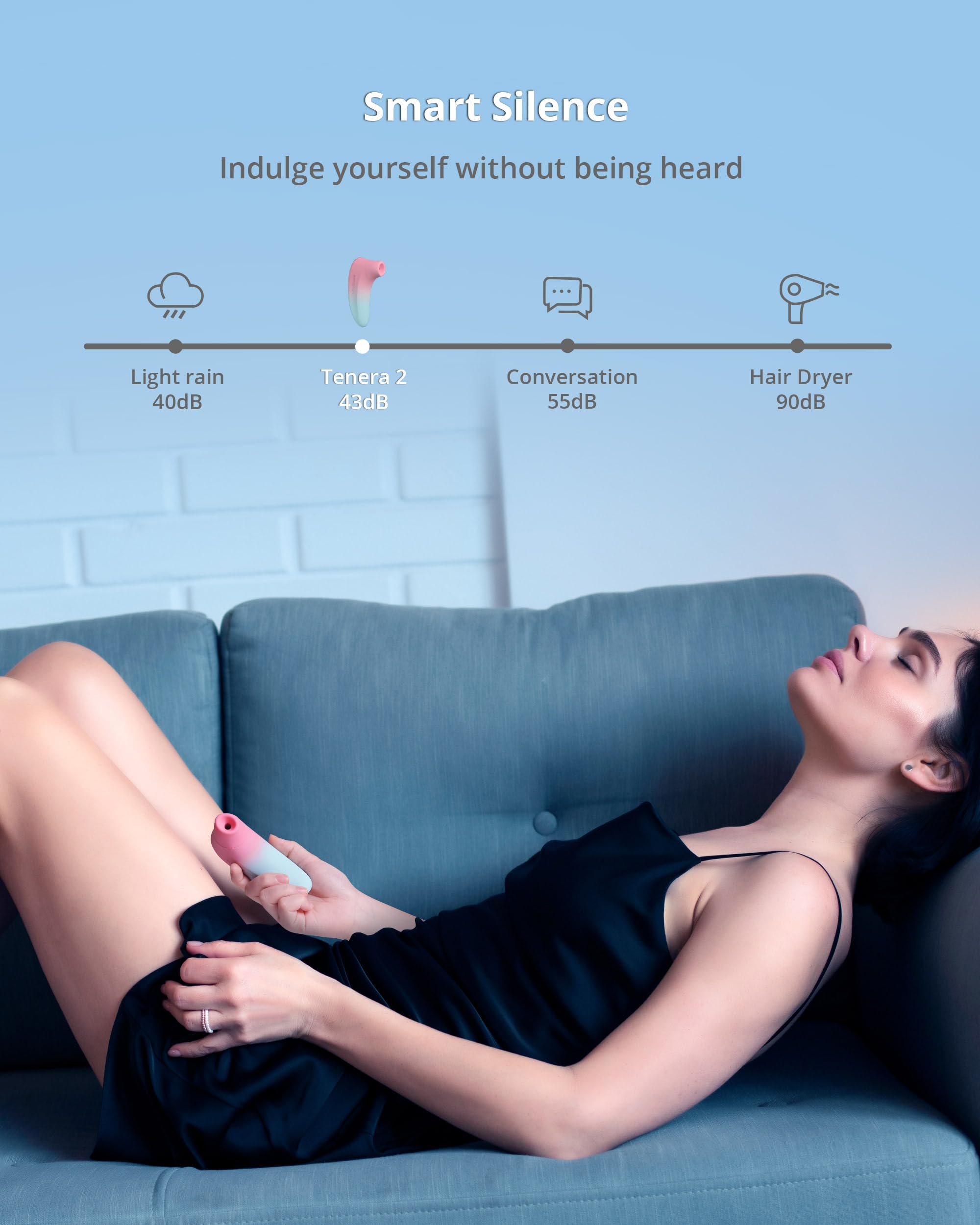 LOVENSE Tenera 2 Clitoral Sucking Vibrator for Women, Pressure Wave Stimulator with Powerful Vibrations, Rechargeable Adult Sex Toy - Perfect for Solo Play & Couples Intimacy