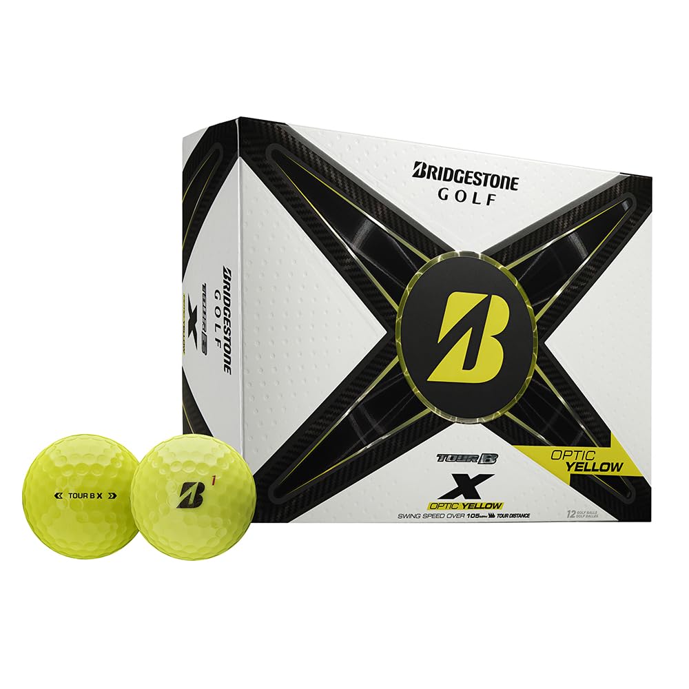 Premium Bridgestone Golf Tour B X Golf Balls - High Performance for Low Spin & Long Distance - Perfect for Tour-Level Players & Competitive Golfers on the Course