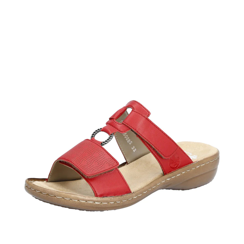 Rieker Women's Comfortable Slip-On Loafers 60885 - Size 33 in Stylish Red | Perfect for Office, Casual Wear & Travel