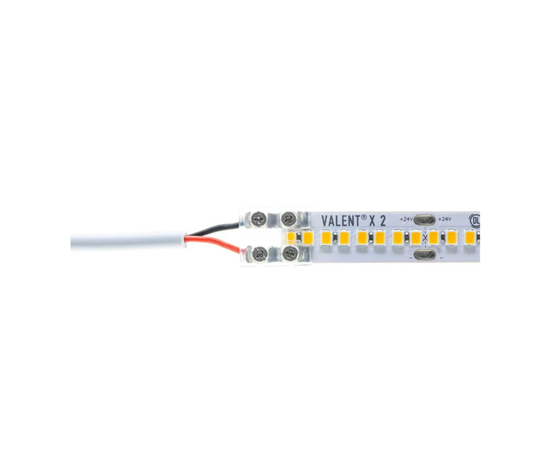 12mm Tape to Wire Splice Connector with 60in Jumper Cable for Valent X Strip Lights - Easy LED Light Installation for Home, Office, and Commercial Lighting