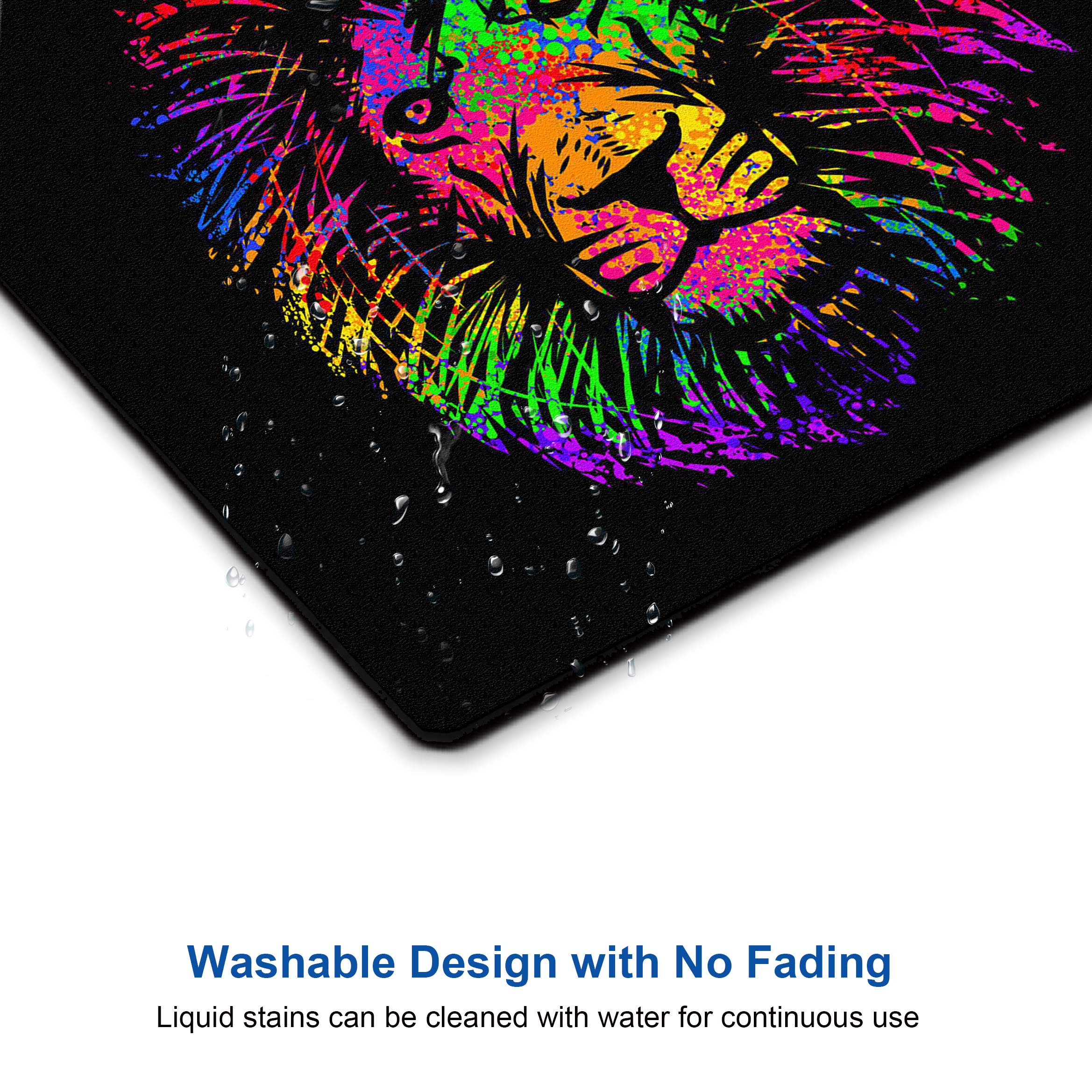 Personalized Watercolor Lion Design Small Non-Slip Rubber Mouse Pad for Computer & Office Use - Perfect for Gaming, Work & Home Office Setup