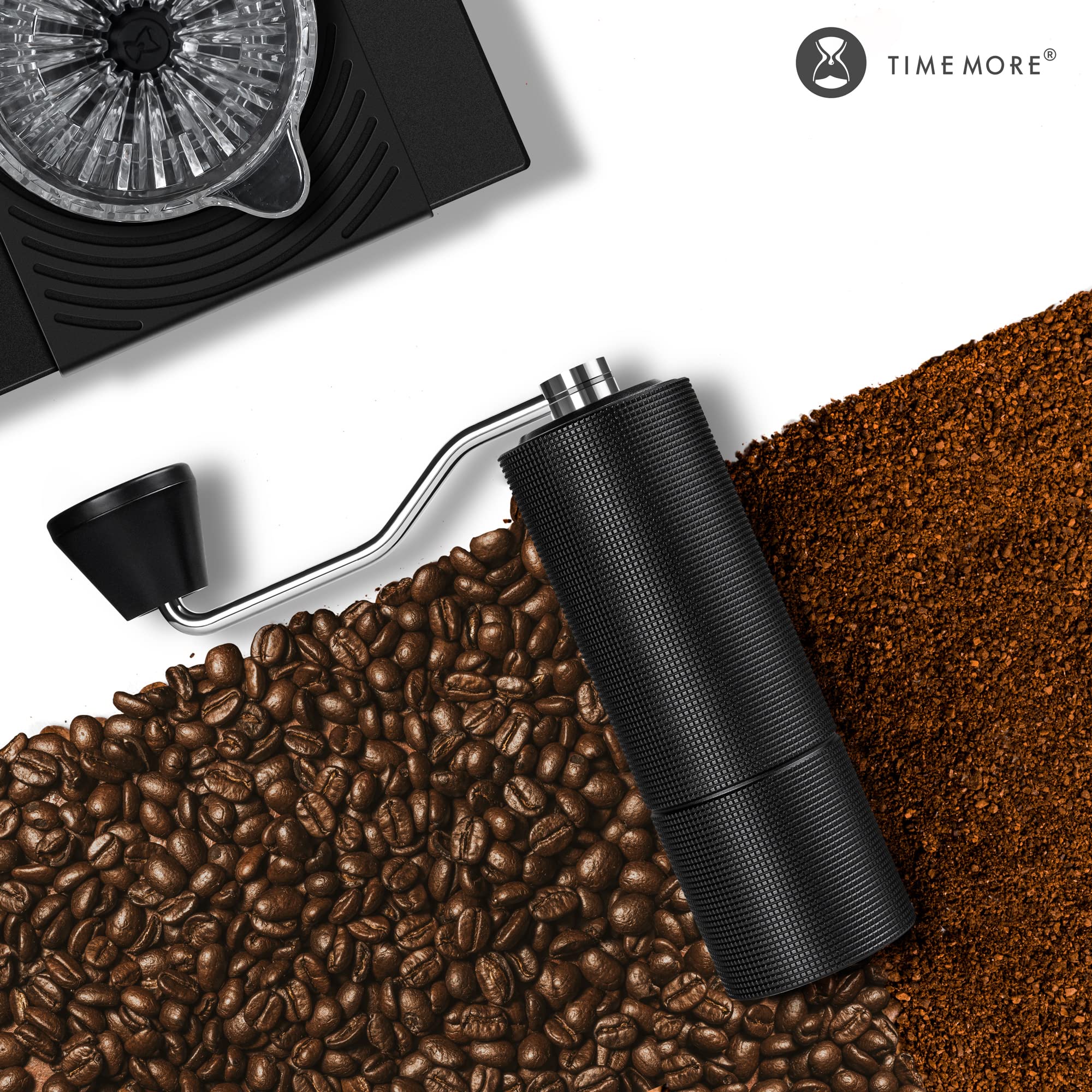 TIMEMORE Chestnut C3 Manual Coffee Grinder - Premium Stainless Steel Conical Burr Hand Mill with Adjustable Settings for Pour Over, Drip, French Press & Espresso | Perfect for Home Brewing, Camping & Travel | Black