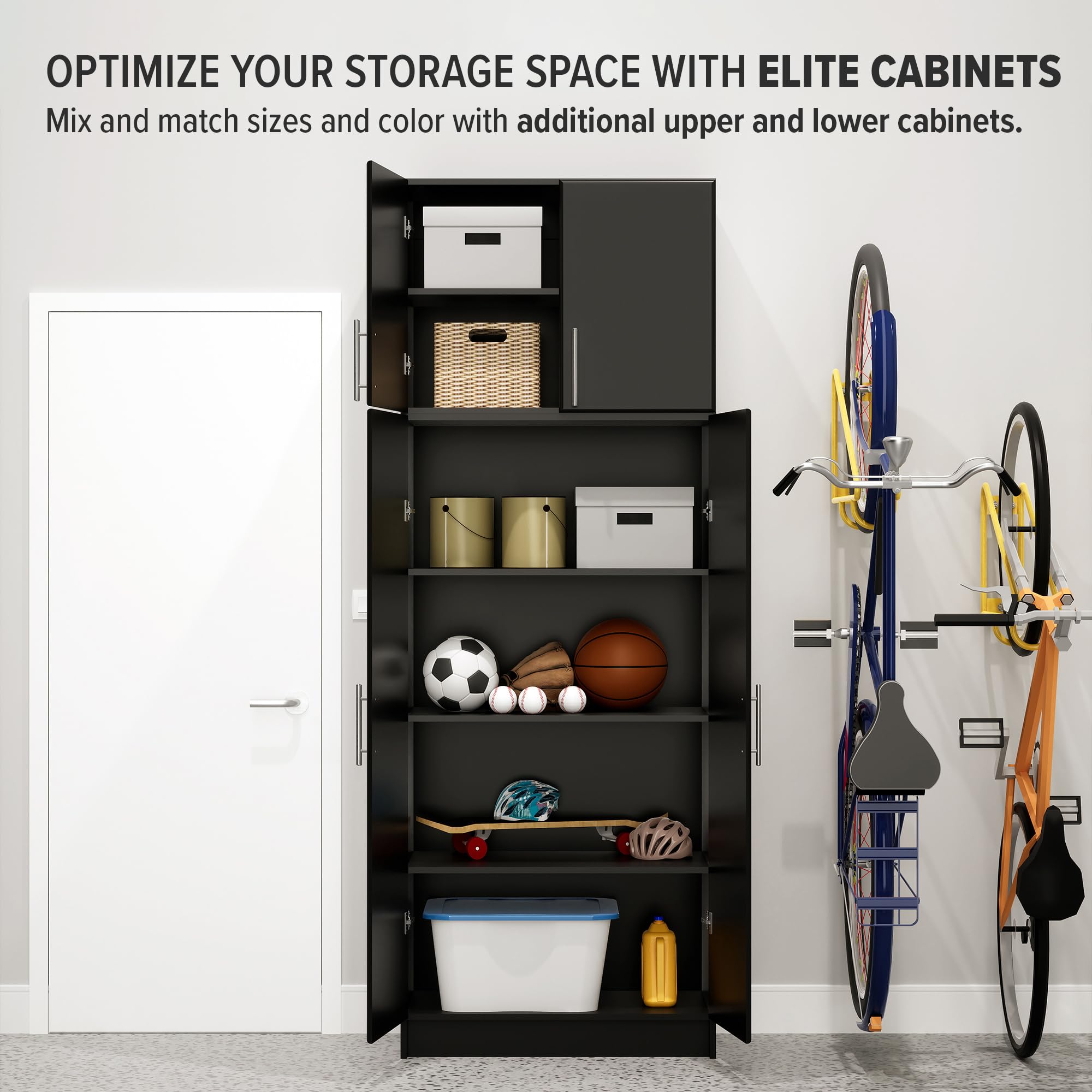 Prepac Black Storage Cabinet - 16