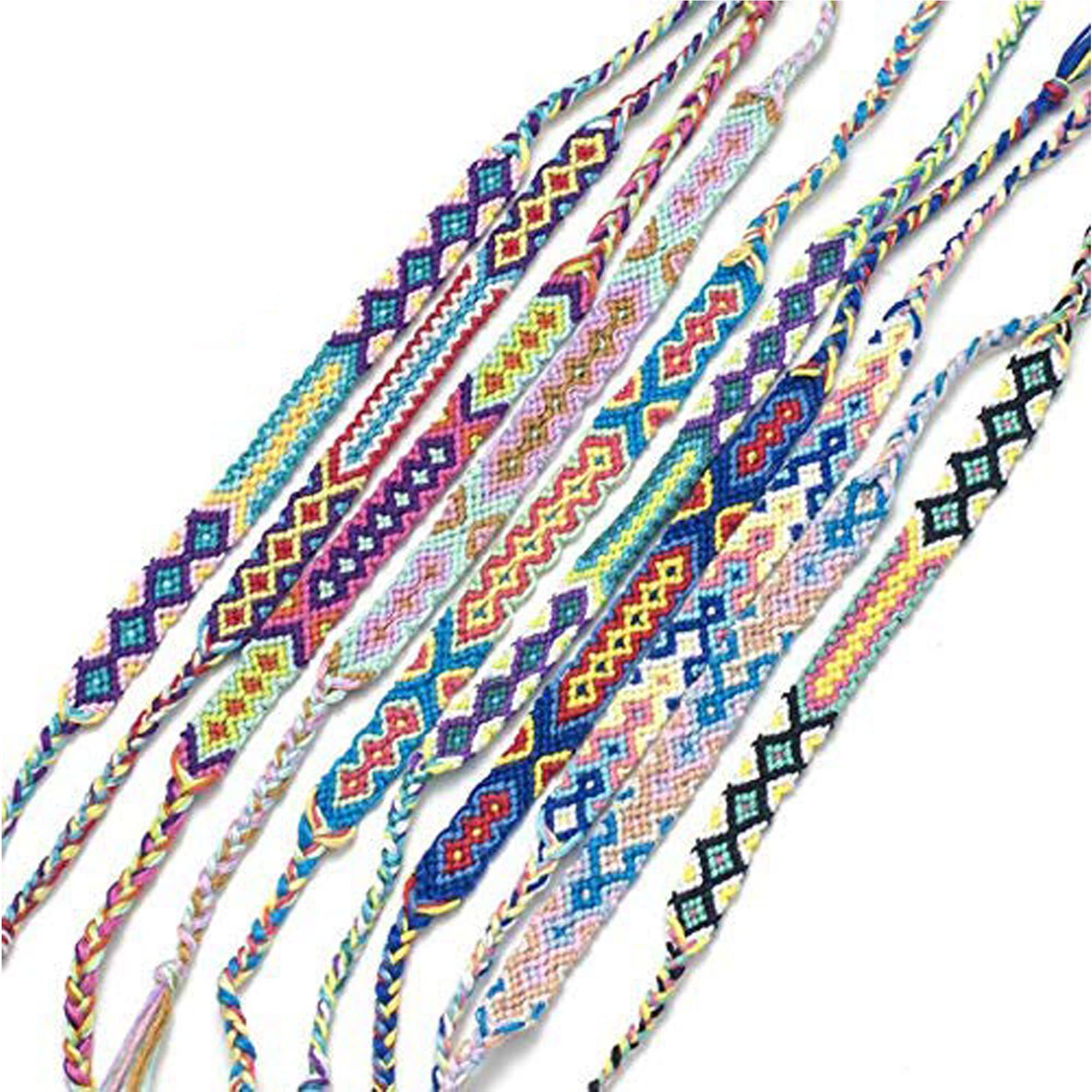 Carykon 12-Pack Nepal Style Handwoven Friendship Bracelets for Women & Men - Boho Hippie Festival, Gift, Travel & Yoga Accessories