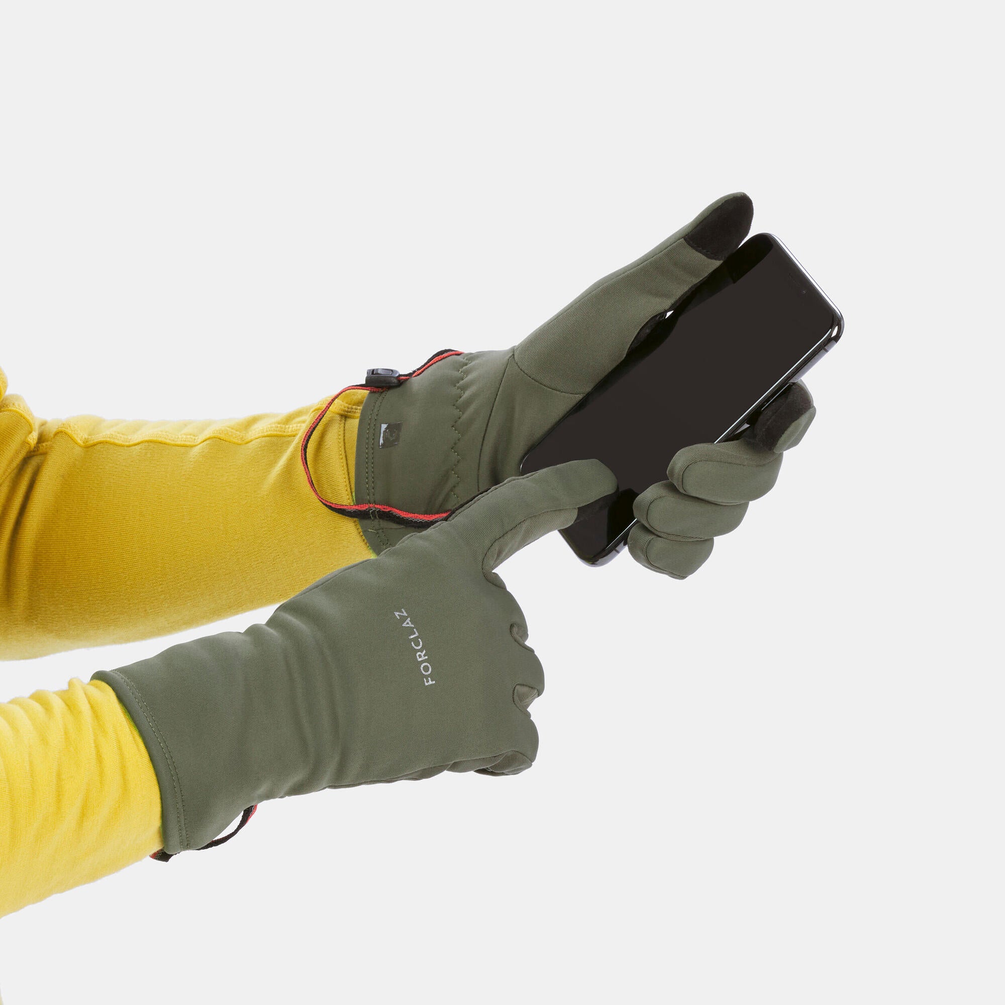 Forclaz MT500 Touchscreen Backpacking Gloves for Adults - Stretchable & Durable for Hiking, Camping & Outdoor Adventures