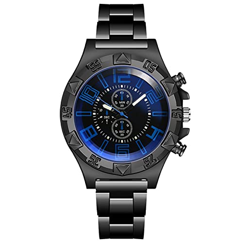 Solar Powered Men's Digital Watch - Stainless Steel Analog Quartz Wristwatch with Date Display | Business, Casual & Outdoor Wear for Everyday Use