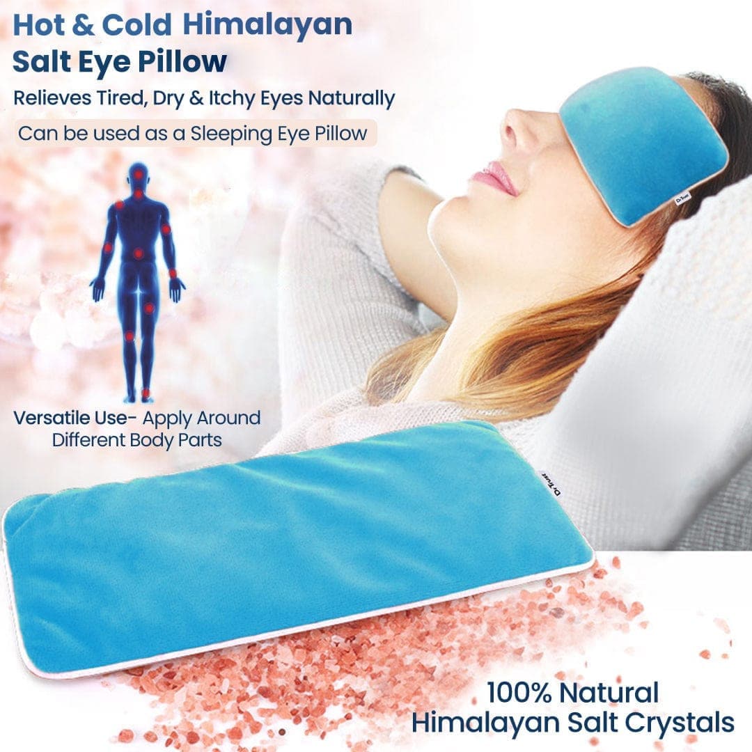 Dr Trust USA Hot & Cold Therapy Pack with Himalayan Salt - Soothing Eye Pillow for Sinus Relief & Headache Relief - Perfect for Relaxation, Stress Relief & Migraine Relief at Home or Office