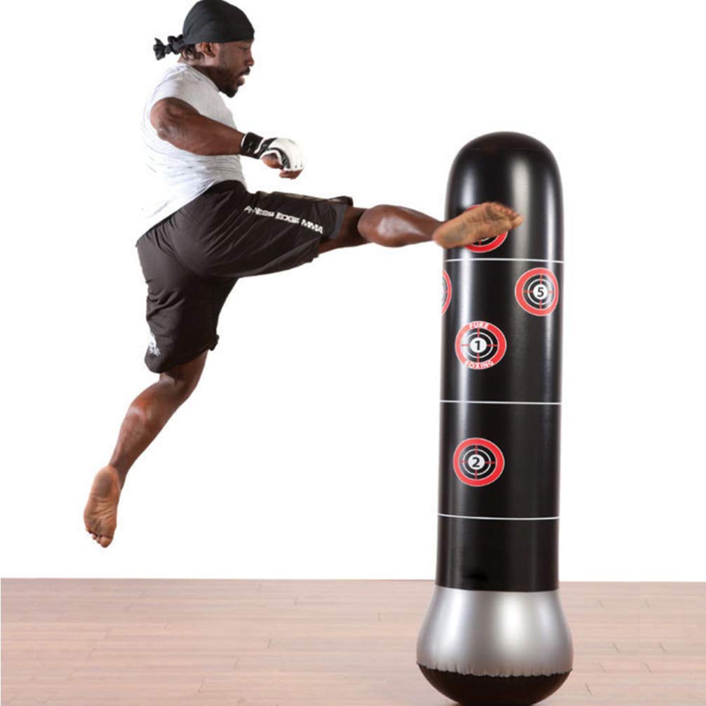 BESPORTBLE Heavy Duty Punching Bag Stand with Inflatable Kickboxing Bag - Adjustable Standing Punch Bag for Boxing, MMA, Home Gym Workouts & Stress Relief