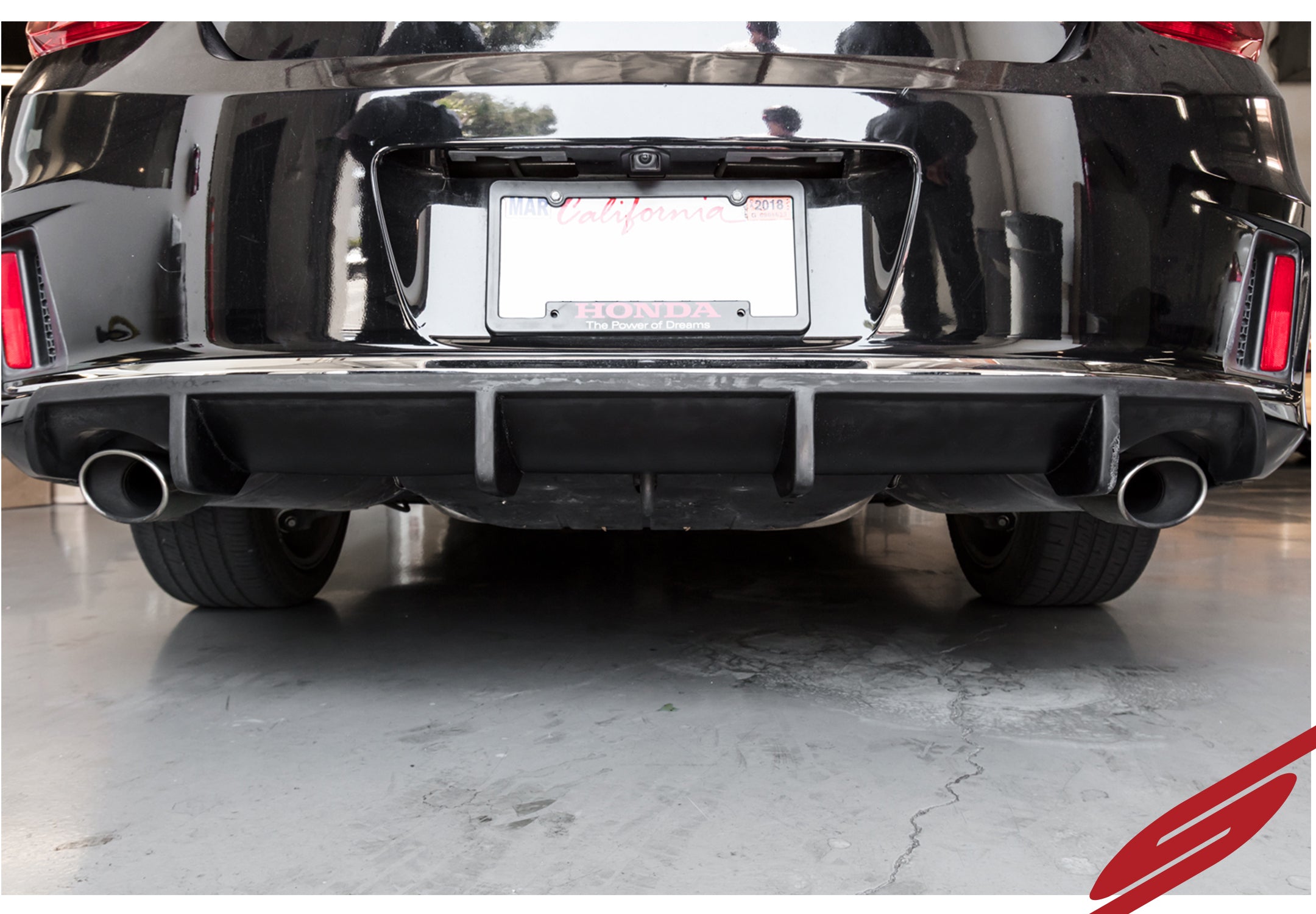 2013-2017 Honda Accord Coupe Rear Diffuser - Matte Black Spoiler | KB25002MB | Enhances Aerodynamics & Style for Sports Car Enthusiasts