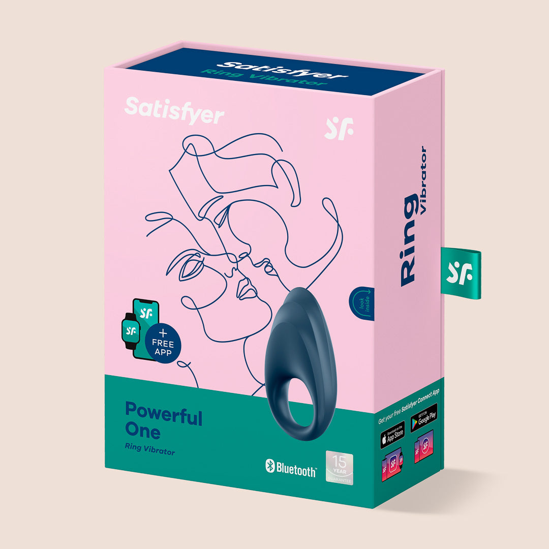 Satisfyer Powerful One - App Controlled Vibrating Penis Ring for Couples, Men & Women - Enhance Intimacy & Pleasure in the Bedroom