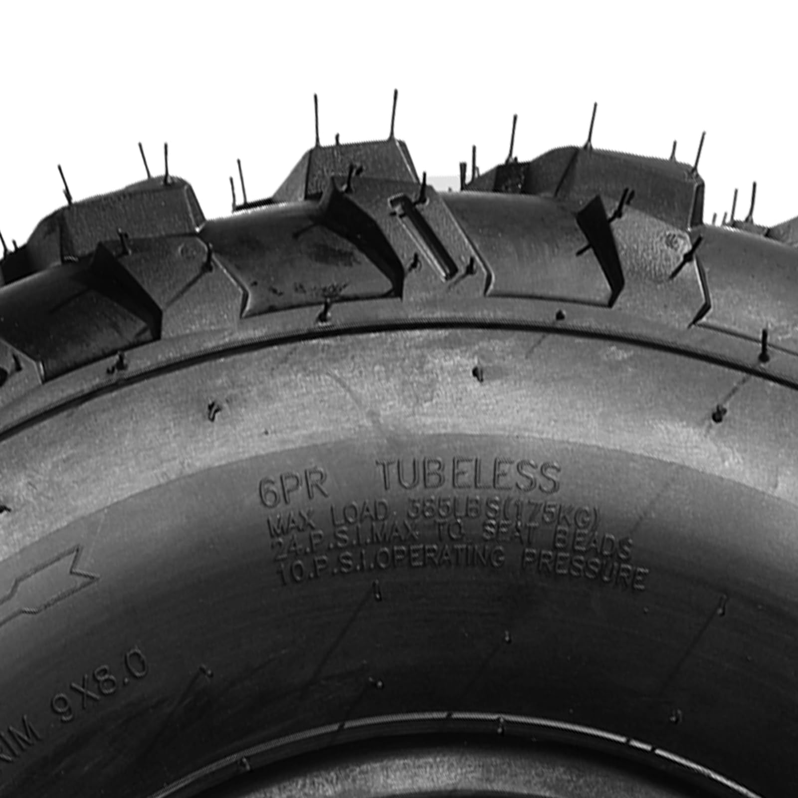 **SUNROAD Set of 2 ATV Mud Tires 22x10-9 6PR 20mm Deep Tread - Compatible with Honda Recon 250 & Suzuki Ozark 250 - Heavy-Duty Off-Road & Trail Riding (1 Pair, Set of 2)**