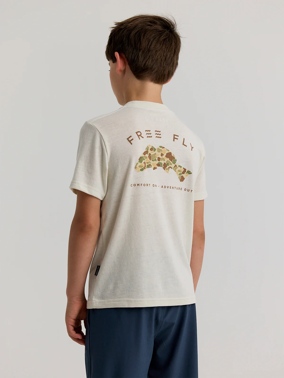 Boys' Free Fly Redfish Camo Pocket T-Shirt - Comfortable Cotton Tee for Outdoor Adventures, Fishing & Hunting
