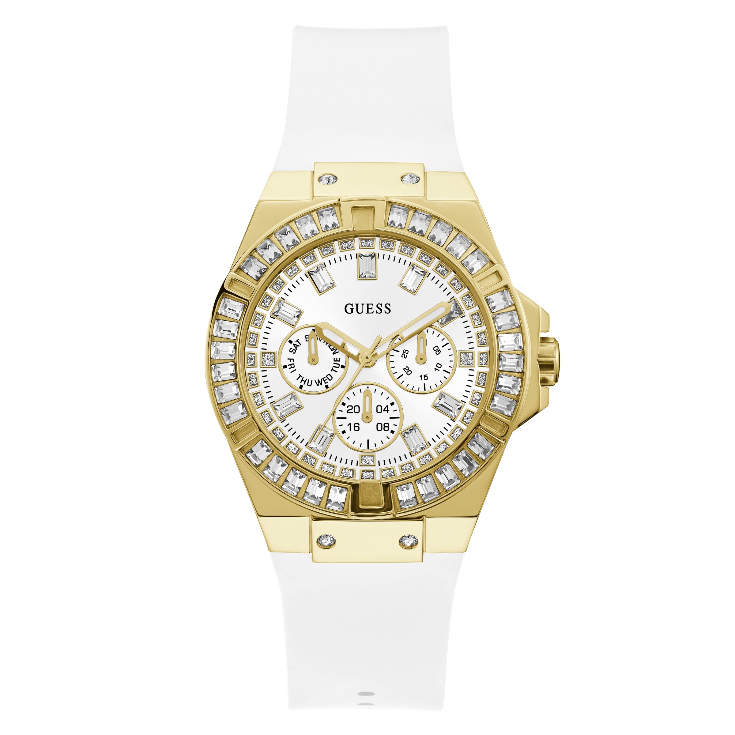 GUESS Women's Stainless Steel Quartz Watch - Fashionable Analog Wristwatch with Date Window, Water Resistant - Perfect for Office, Party & Everyday Wear