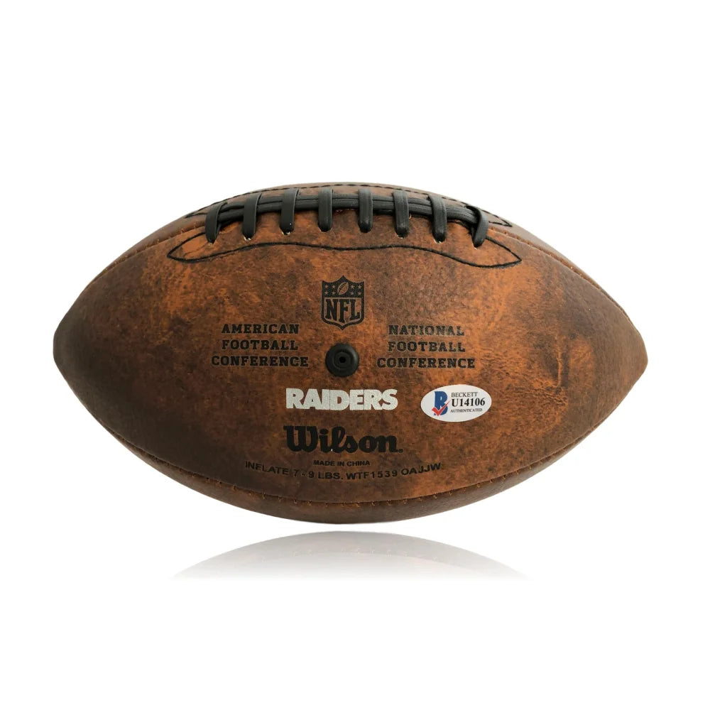 Marshawn Lynch Autographed Las Vegas Raiders Football with BAS COA - Oakland Beast Mode NFL Memorabilia - Perfect for Sports Collectors and Raiders Fans