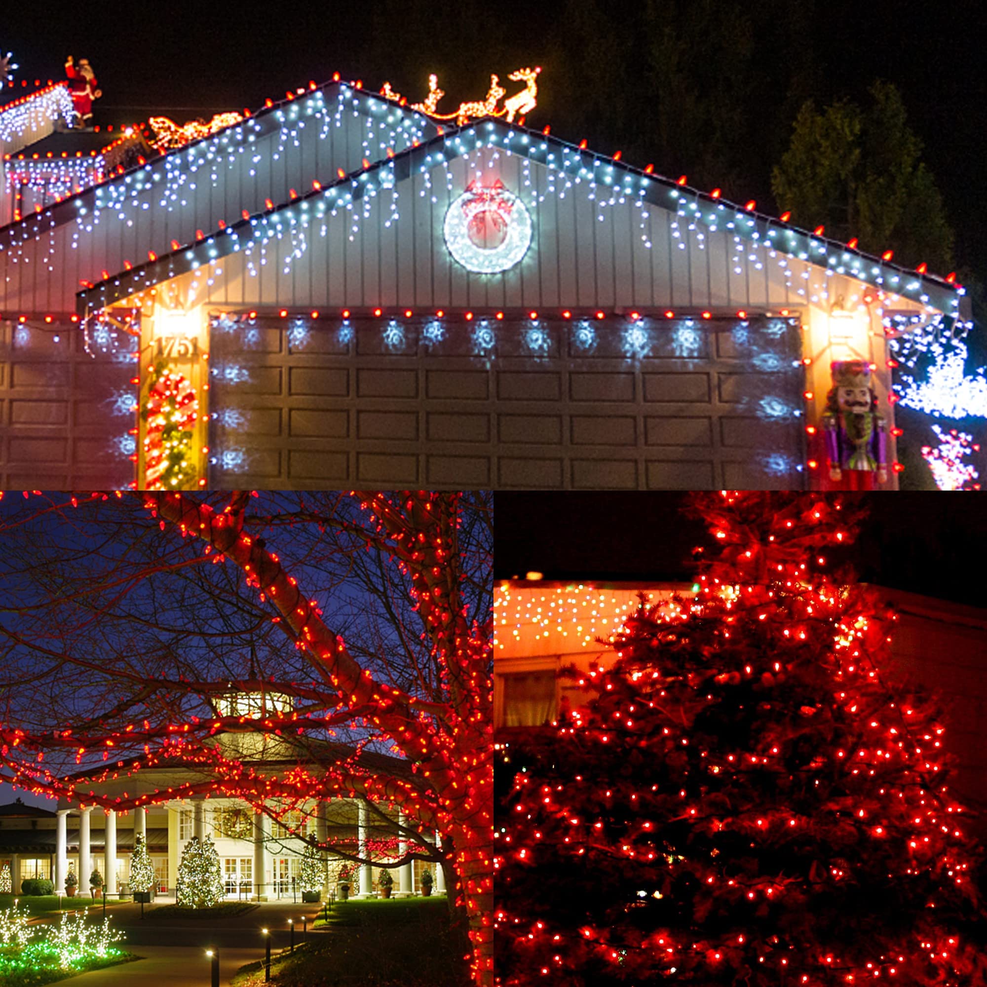 C9 Valentines String Lights - 50 LED 24.5 FT Connectable Faceted Christmas Lights, UL Certified 120V Commercial Grade Indoor/Outdoor Strawberry Lights for Patio, Holiday Parties & Home Decor (Red) - Perfect for Valentine's Day, Christmas Decorations, Wedding Events and Backyard Lighting