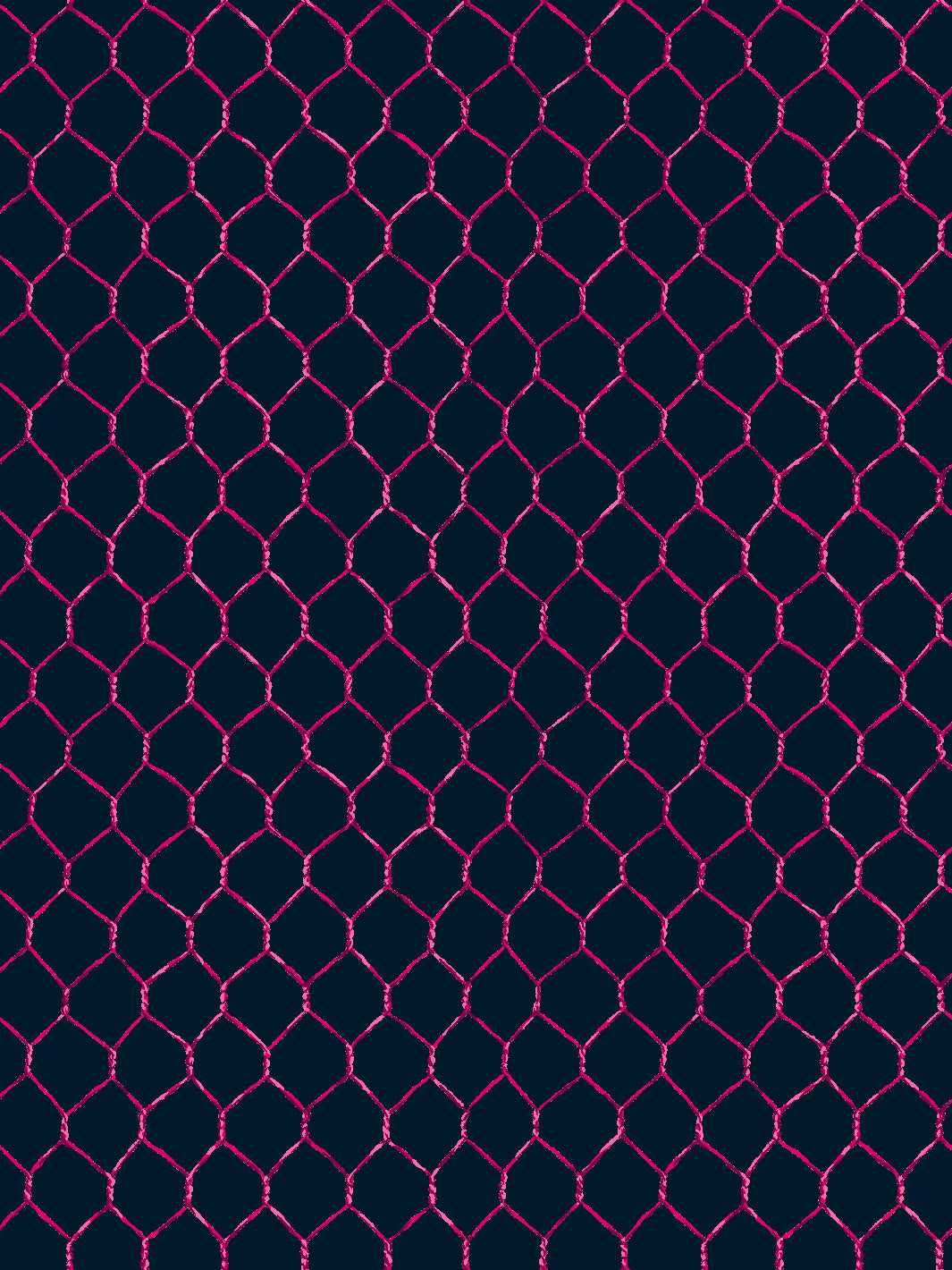 Evelyn's Chicken Wire Wallpaper by Sarah Jessica Parker - Raspberry on Navy Blue | Vintage-Inspired Peel & Stick Wallpaper for Farmhouse, Cottage & Boho Home Decor