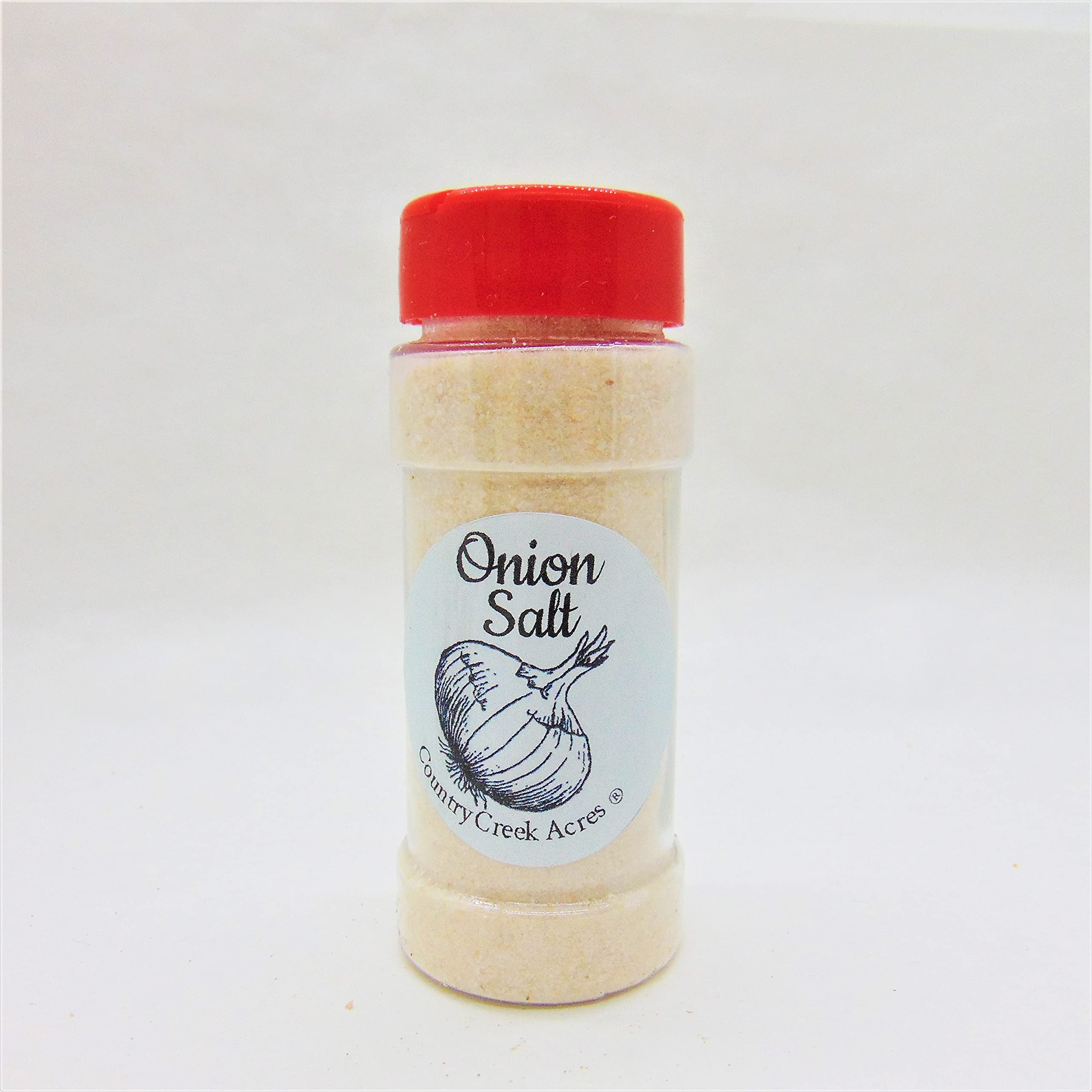 3 Ounce Onion Salt Seasoning - Small Spice Shaker Bottle with Easy Pour Lid - Perfect Substitute for Chopped Onions - Ideal for Cooking, Grilling & Seasoning - Country Creek LLC