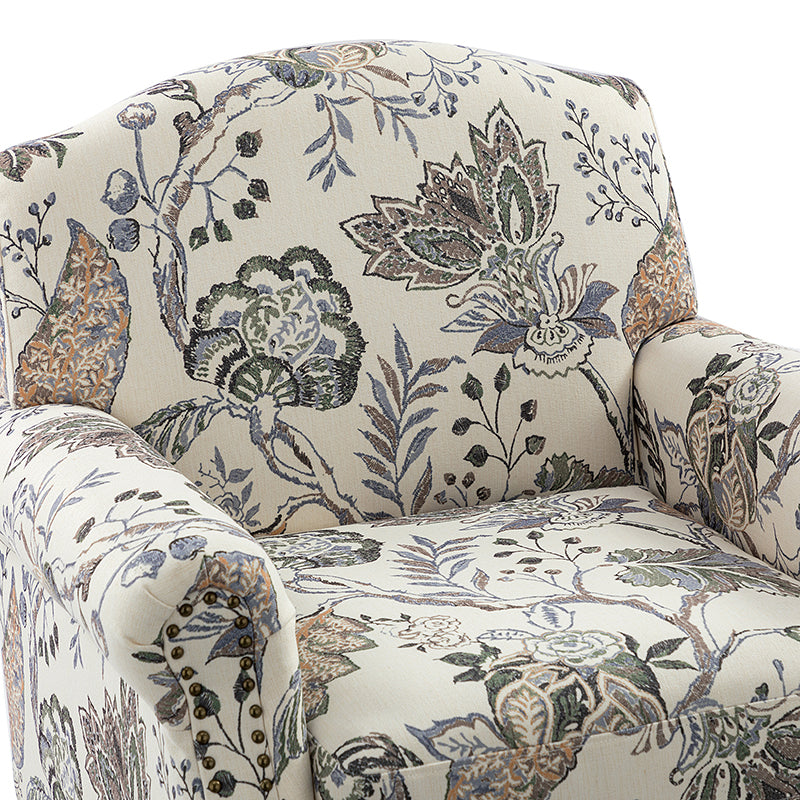 Matteo Upholstered Armchair with Nailhead Trim - Modern Accent Chair for Living Room, Bedroom & Office - Comfortable Lounge Chair with Stylish Nailhead Detailing
