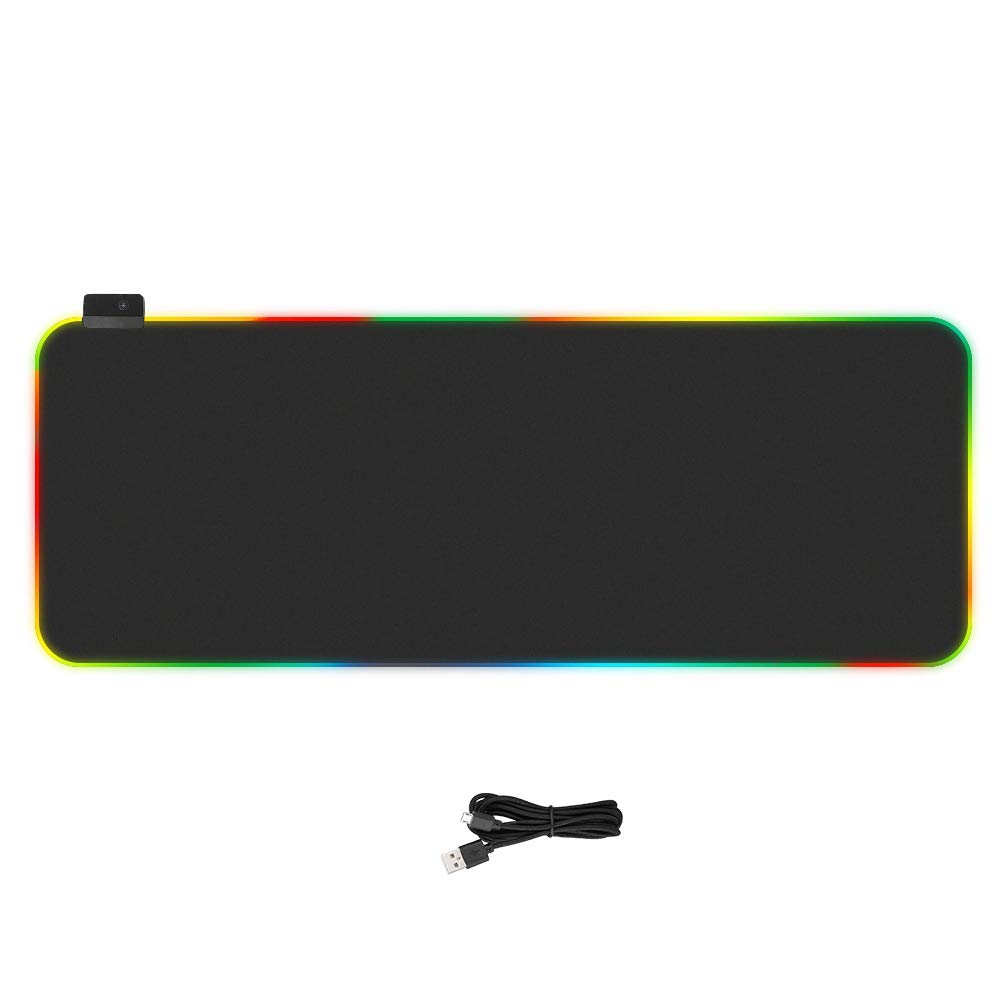 RGB Gaming Mouse Pad with USB Breathing Backlight - 31.5