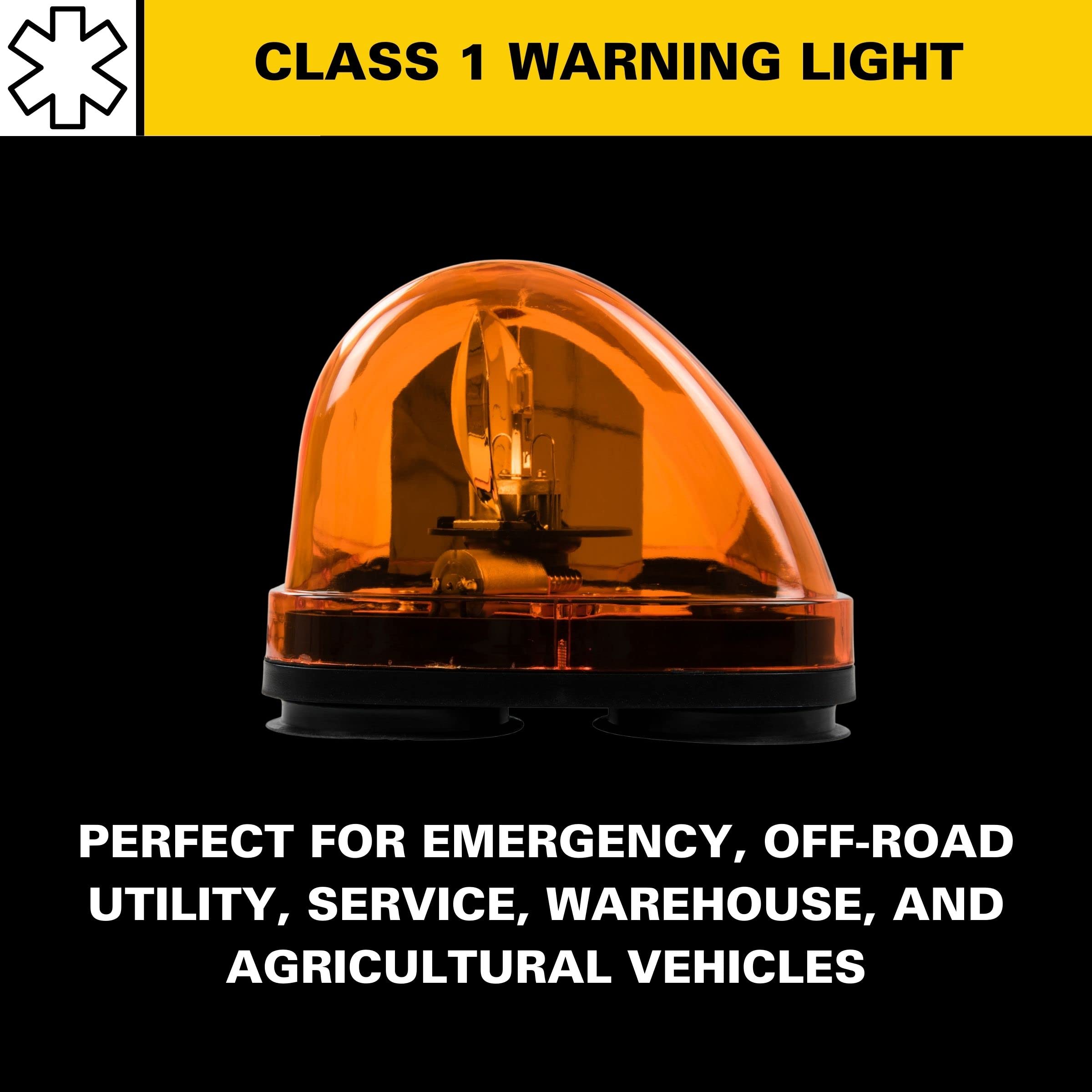Blazer International C4500AW 12V Amber Revolving LED Light Bar for Emergency Vehicles, Trucks & Off-Road Use - High Visibility Safety Beacon for Construction, Towing & Hazard Warning