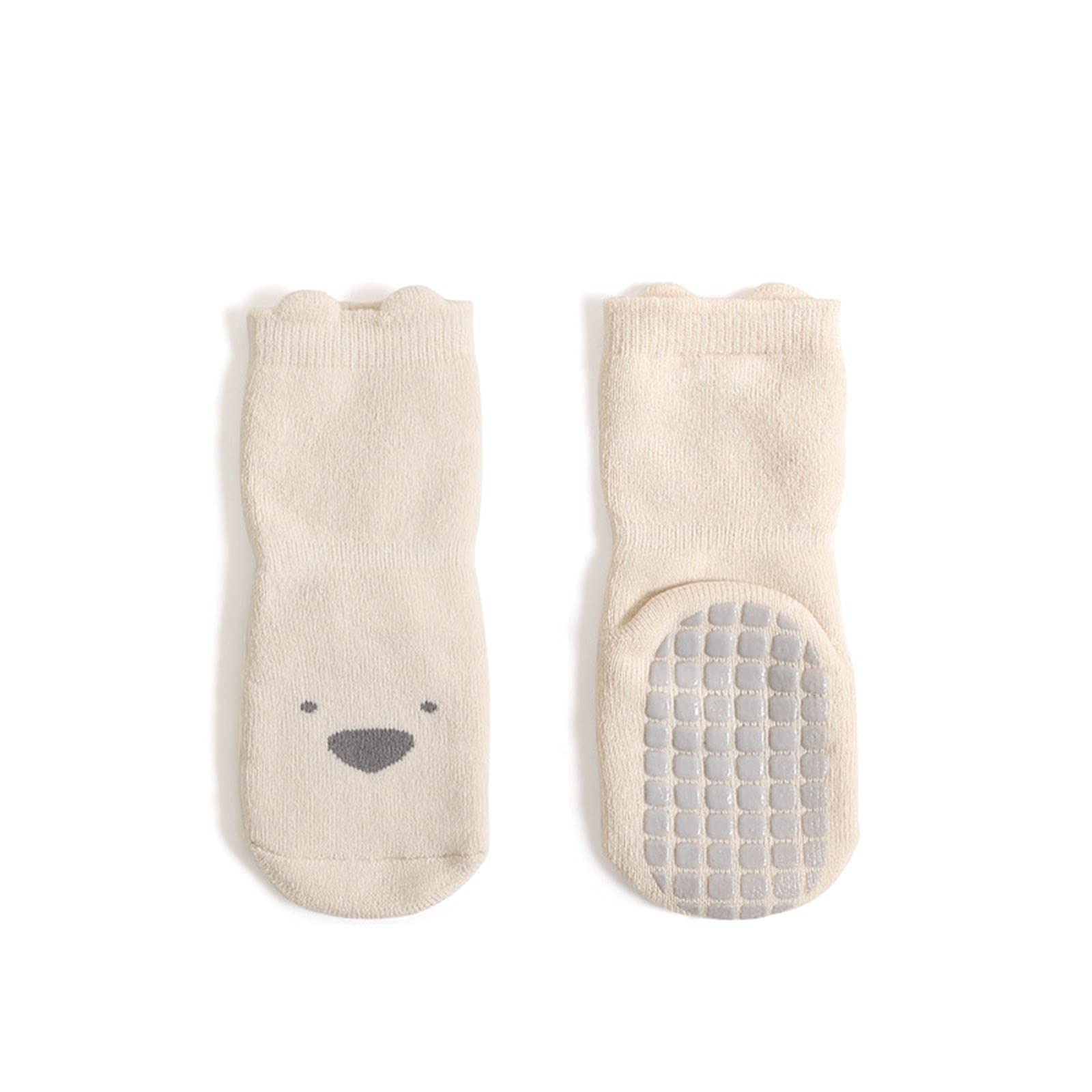**Non-Slip Baby Cotton Ankle Socks – Soft Crew Socks with Grip Soles for Newborns & Toddlers – Unisex Anti-Skid Socks for Playtime & First Steps**