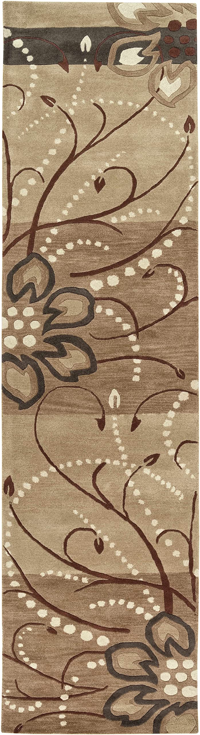 Premium Hauteloom Mazama Wool Area Rug 5' x 8' - Soft Transitional Brown & Beige Living Room Bedroom Rug - Cozy Home Decor for Family Rooms, Dorm Spaces & Office Settings