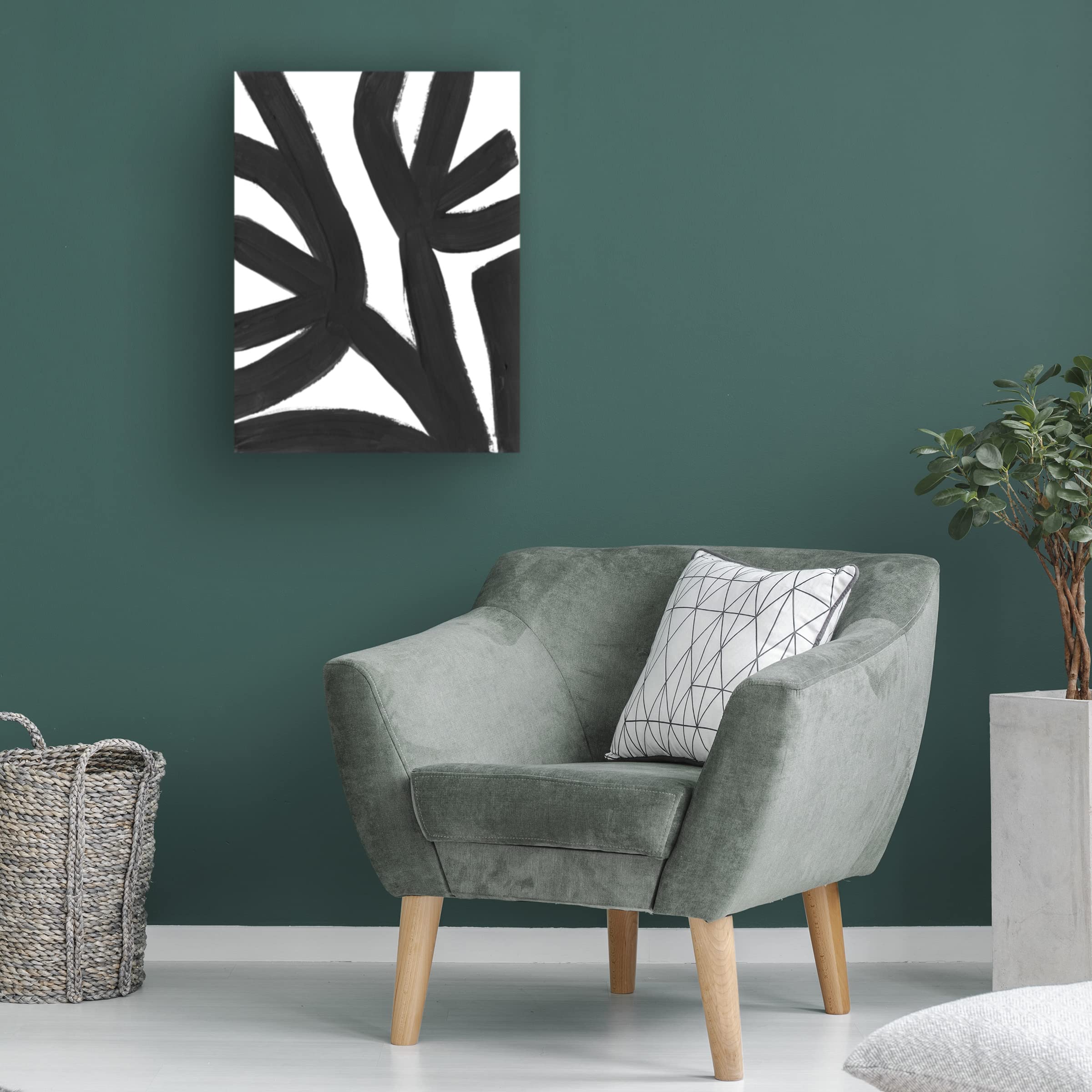 Jungle Satellite II Canvas Wall Art by June Erica Vess - Modern Tropical Nature Painting for Living Room, Bedroom & Office Decor