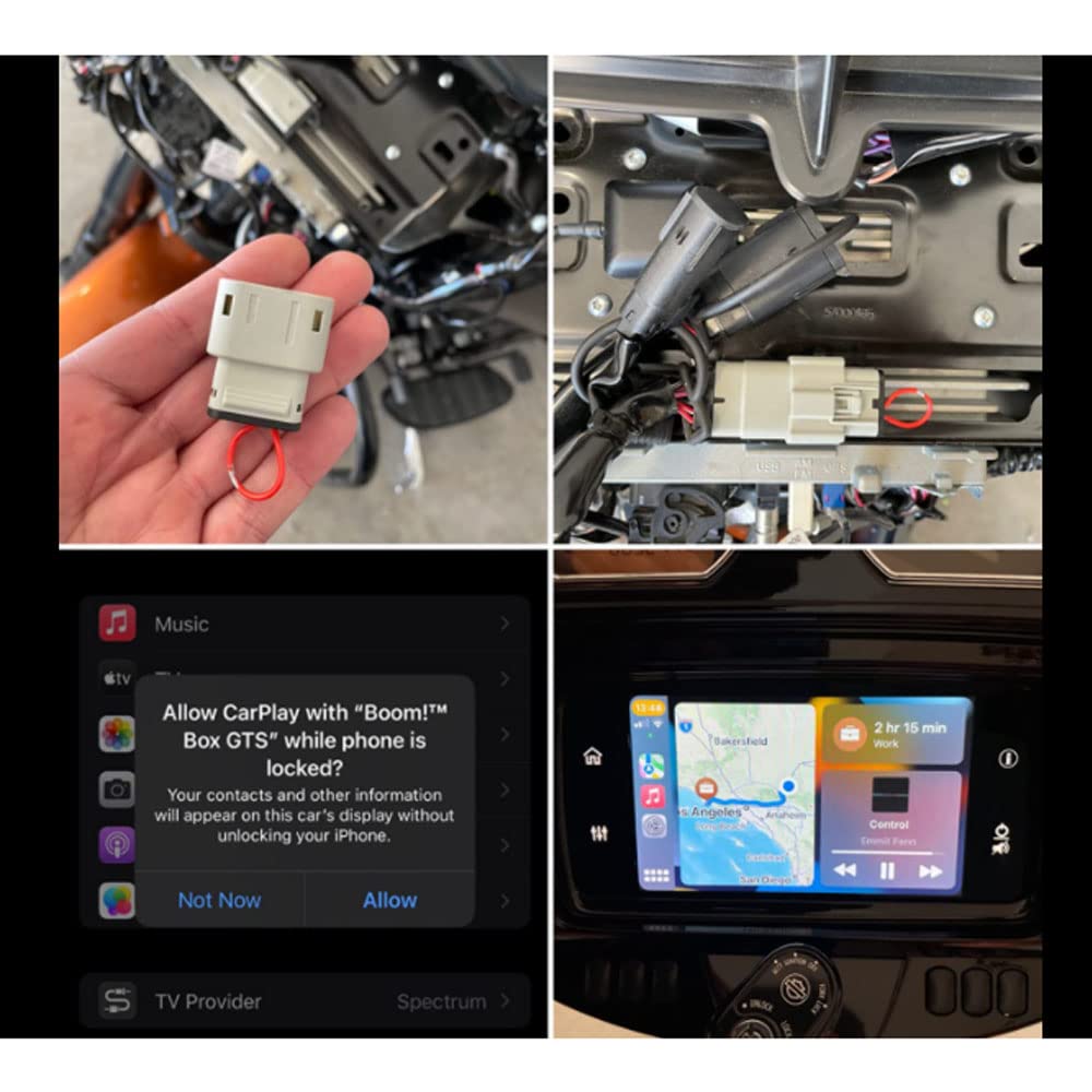 Aokus Apple CarPlay Adapter for Harley Davidson 2019-2023 Models - Wireless CarPlay Jumper for GTS Radio - Perfect for Road Trips & Motorcycle Navigation