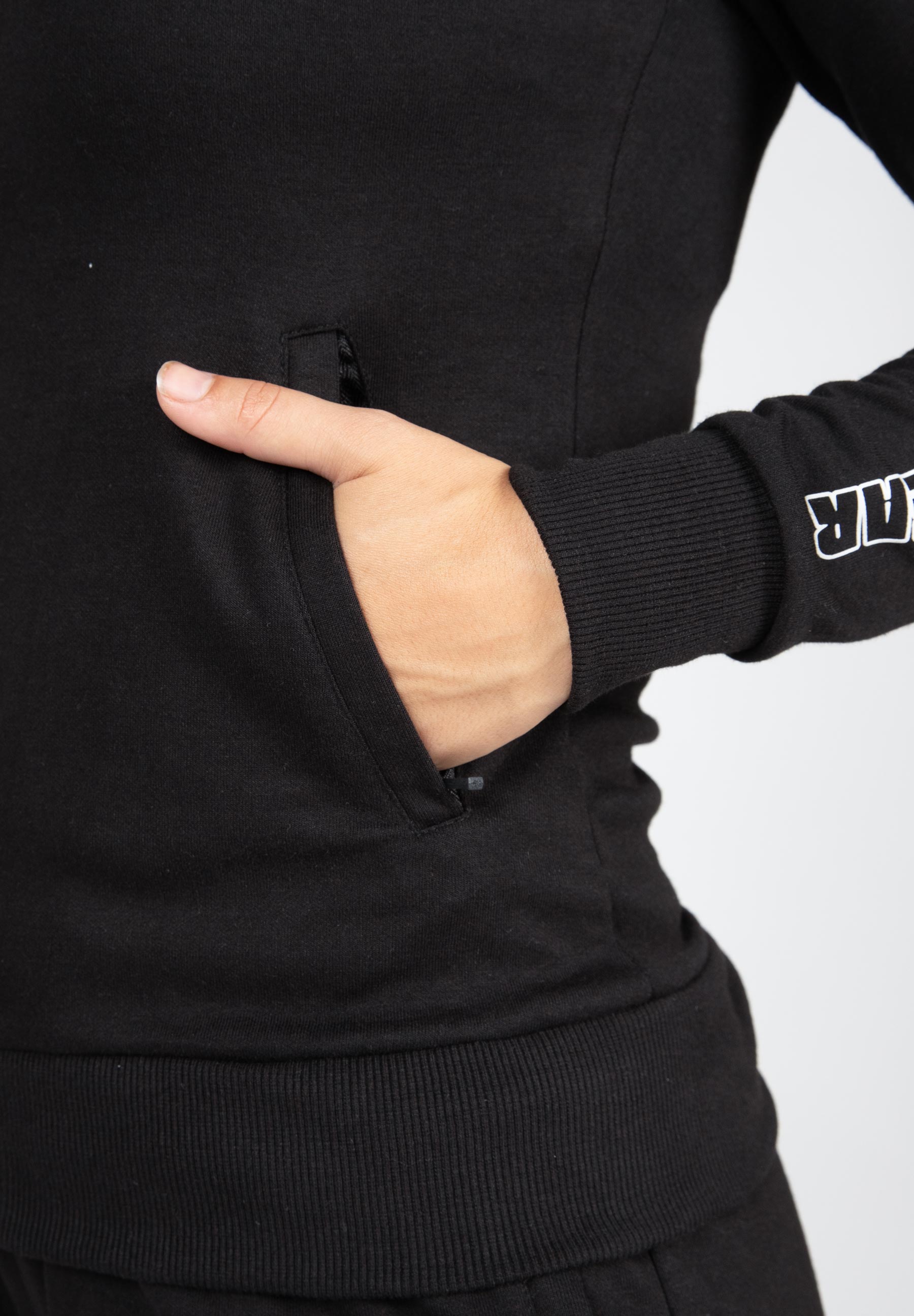 Marion Zipped Hoodie for Women - Soft Fleece Pullover with Front Pockets | Cozy Winter Sweatshirt for Casual Wear & Outdoor Activities | Black
