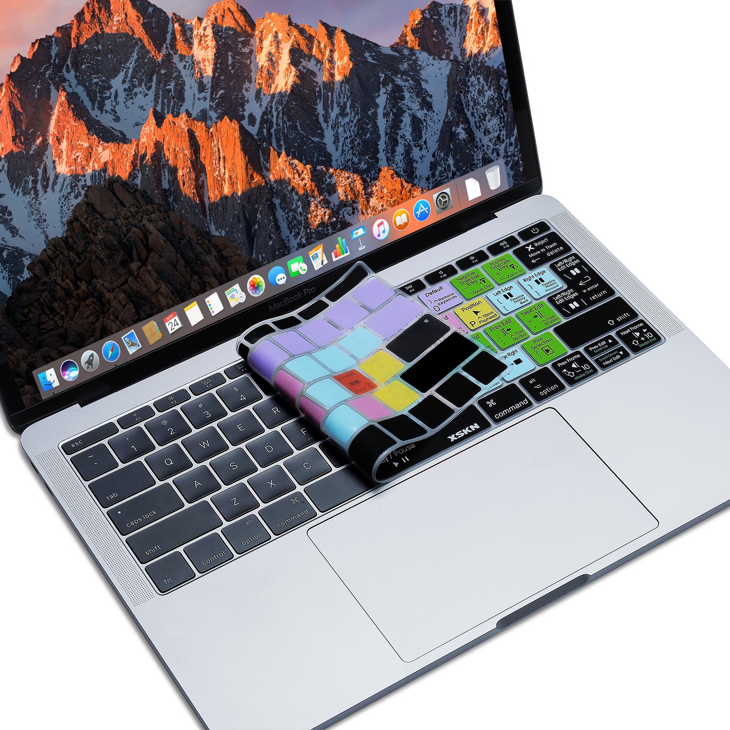 XSKN Final Cut Pro X Silicone Shortcut Keyboard Cover - Compatible with MacBook Pro 13