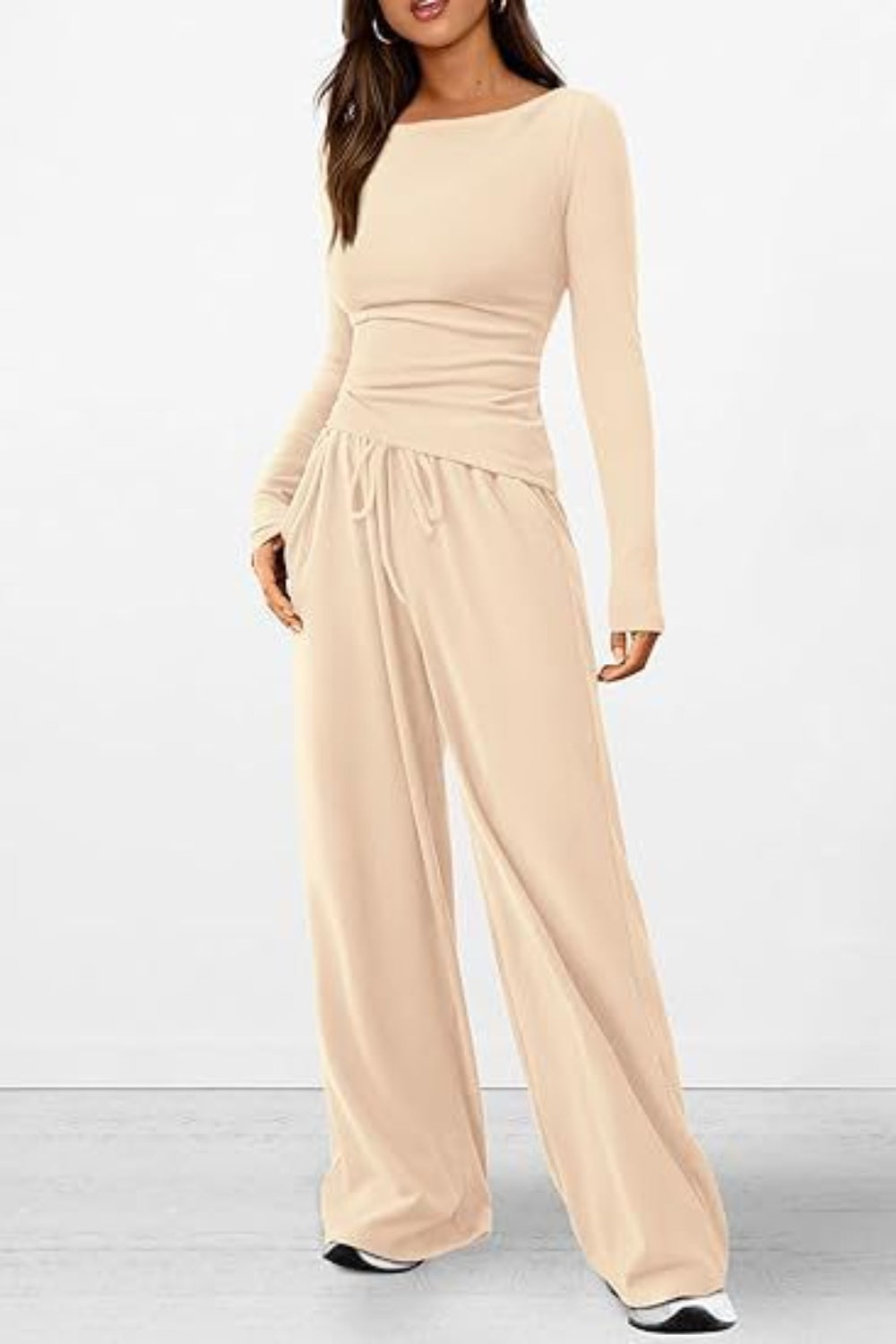 Stylish Long Sleeve Resort Top and Pants Set for Women - Comfortable Vacation Outfit for Beach, Cruise & Summer Getaways