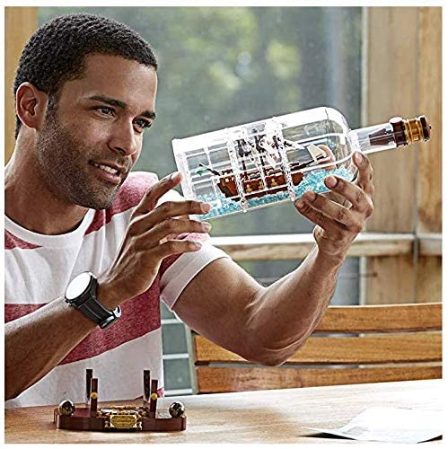 LEGO Ideas Ship in a Bottle 92177 - Expert Building Kit for Adults & Collectors - Perfect for Home Decor, Office Display & Gift Giving
