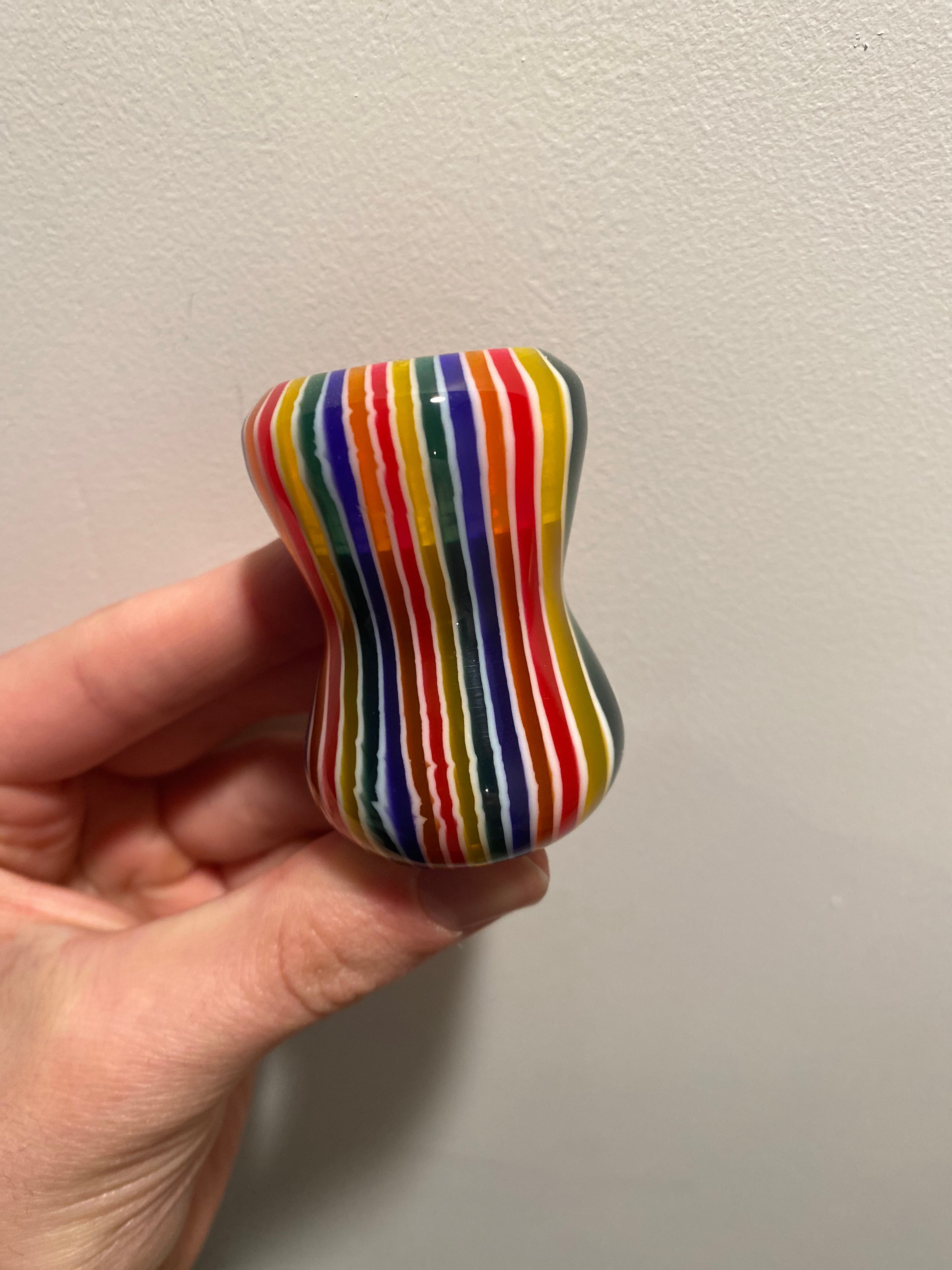 Handcrafted Candy Stripe Shaving Brush Handle - Fits 24mm & 26mm Knots - Premium Factory Second - Perfect for Wet Shaving & Grooming Kits
