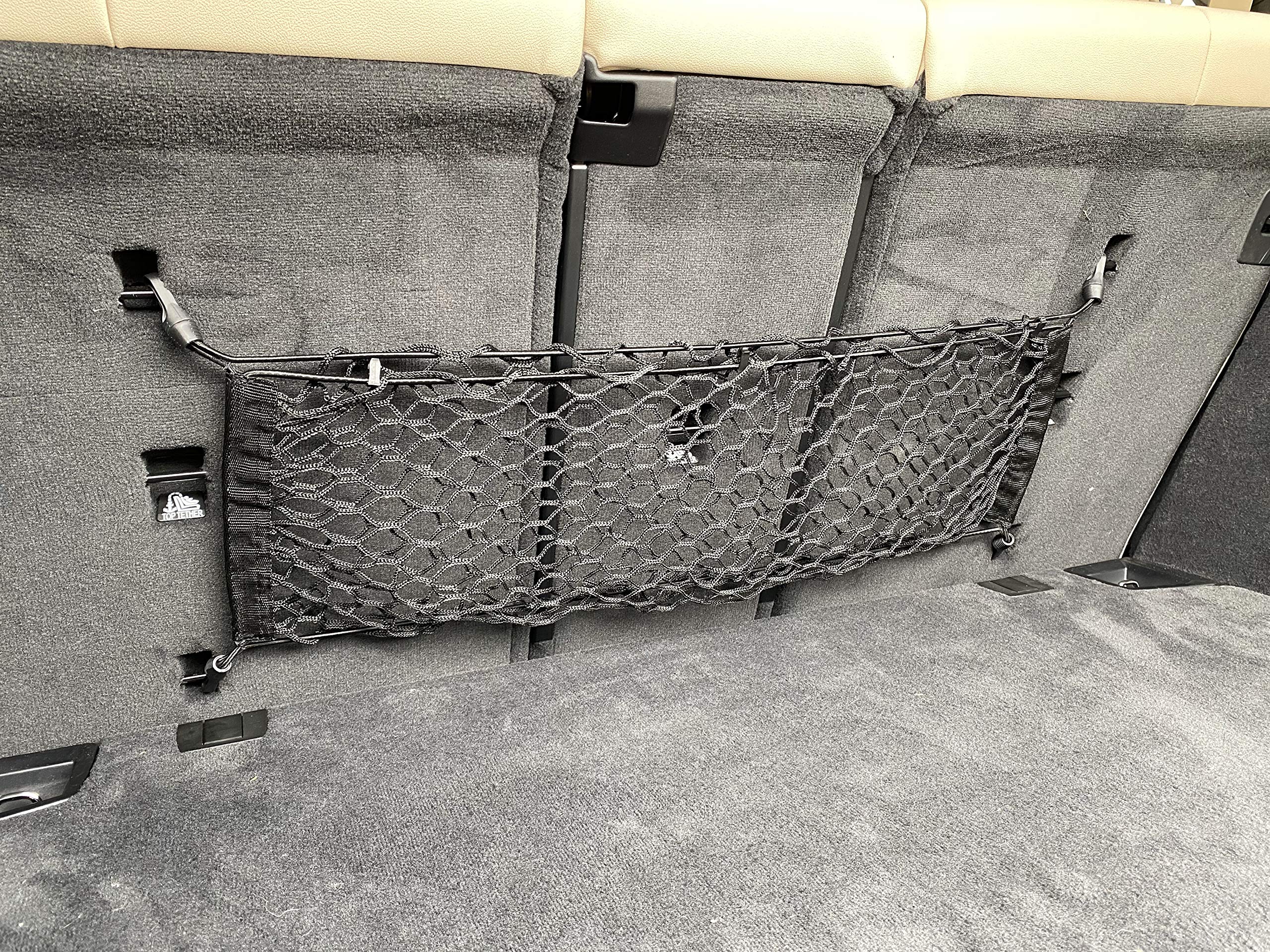 Premium Black Rear Seat Envelope Style Trunk Cargo Net for BMW X5 G05 2020-2025 - Durable SUV Storage Organizer - Car Accessories for Travel & Shopping - Perfect for Road Trips, Groceries & Sports Equipment