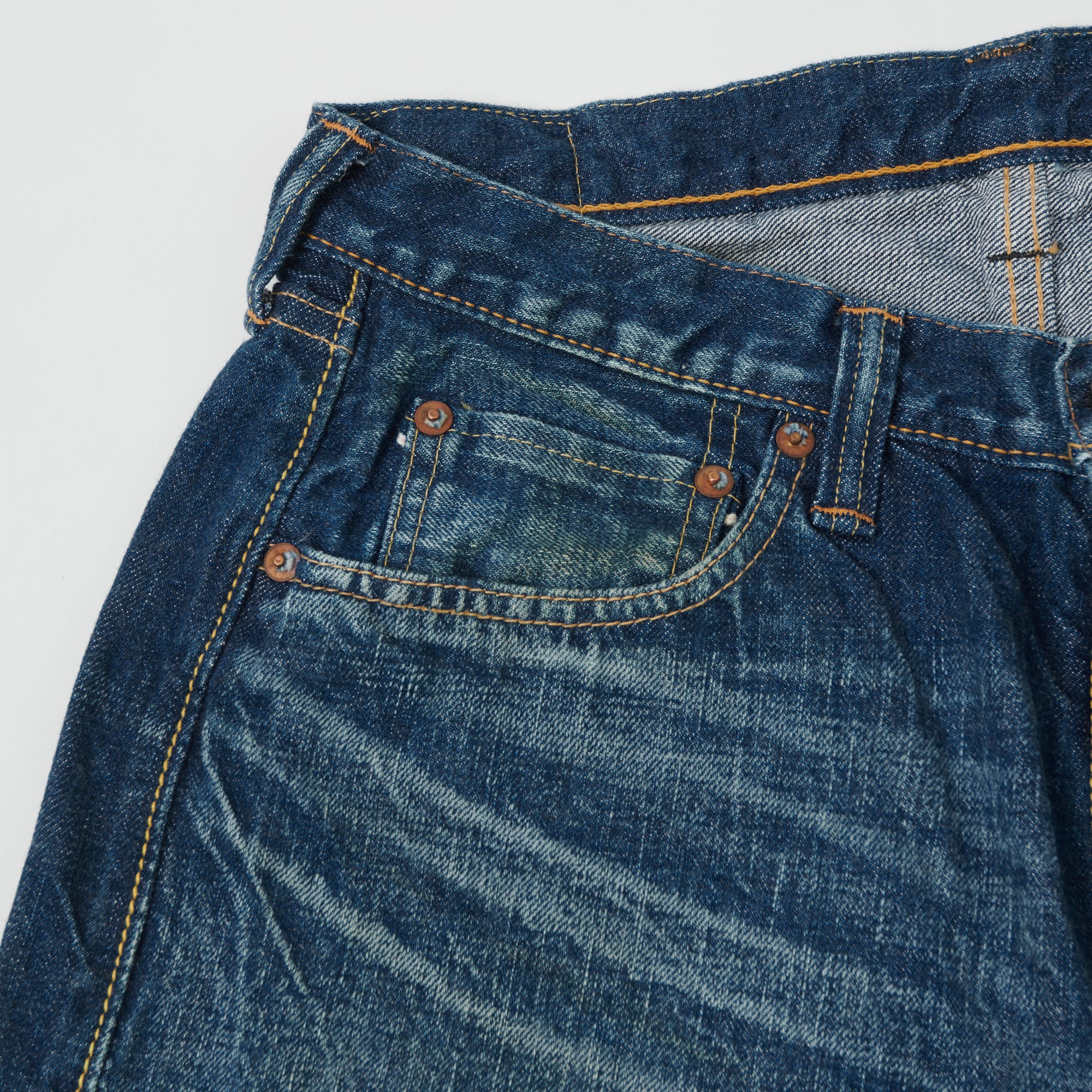 Full Count 1344 0105 13.7oz Wide Straight Jean - Premium Raw Denim with Authentic Wash | Perfect for Casual Wear & Vintage Style Outfits