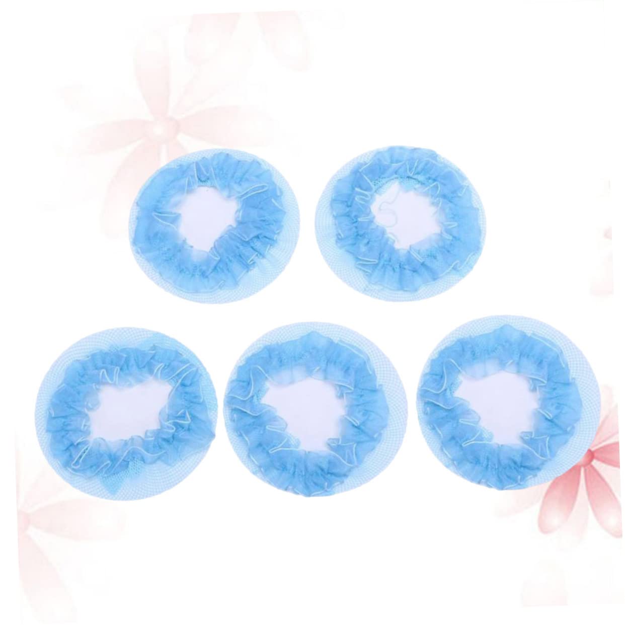 Minkissy 5-Pack Blue Ballet Bun Covers - Breathable & Comfortable Hair Nets for Women - Perfect for Dance, Ballet, and Gym Workouts