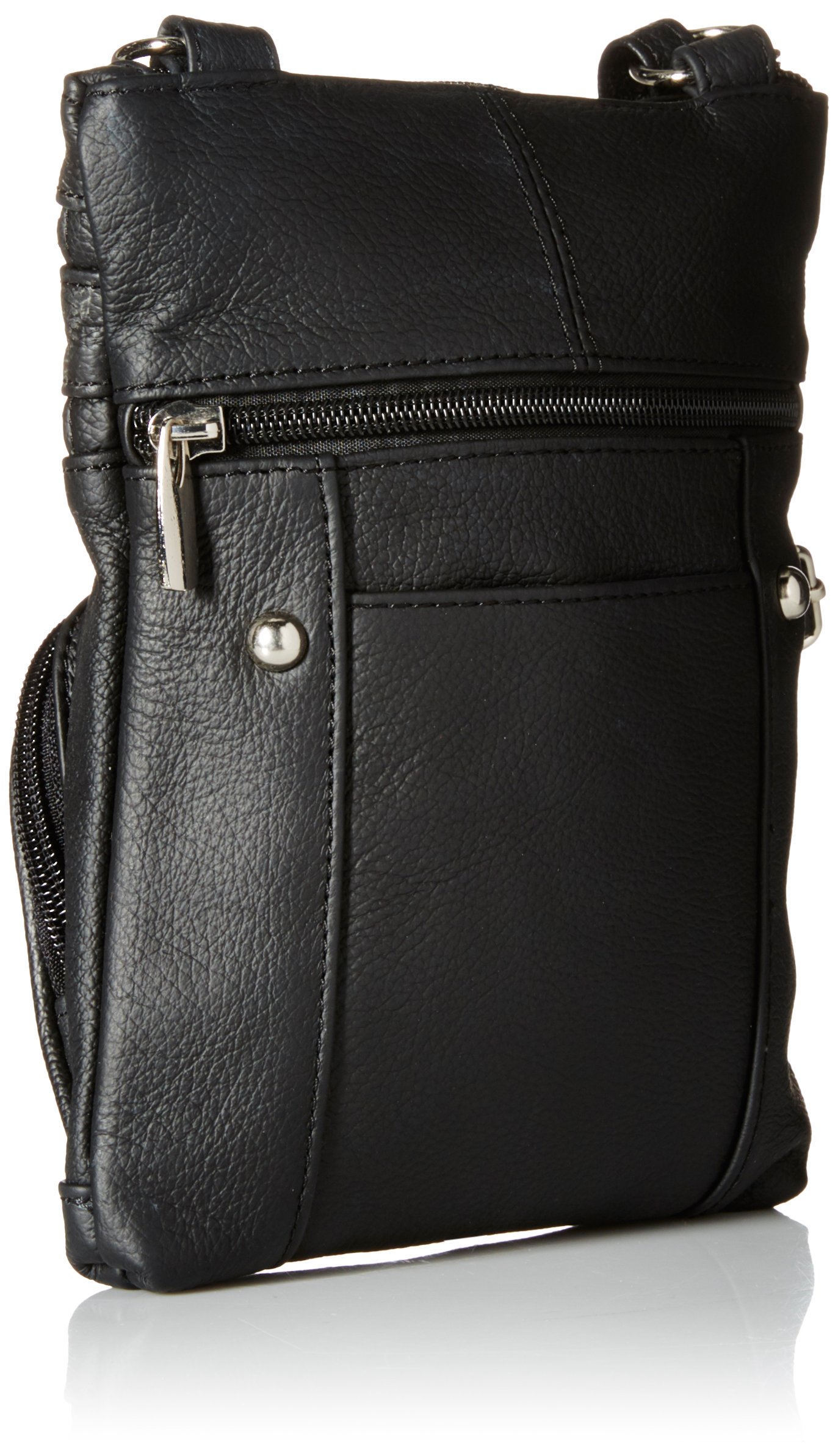 Genuine Leather Crossbody Bag with Multiple Pockets - Stylish & Functional for Women | Perfect for Travel, Work & Everyday Use (Black)