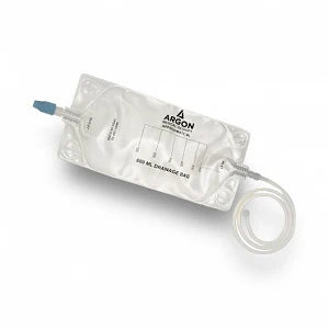 Argon Medical 600mL Nephrostomy Drainage Bag - Sterile Urine Collection Device for Kidney Patients - Ideal for Post-Surgery Care & Home Healthcare Use