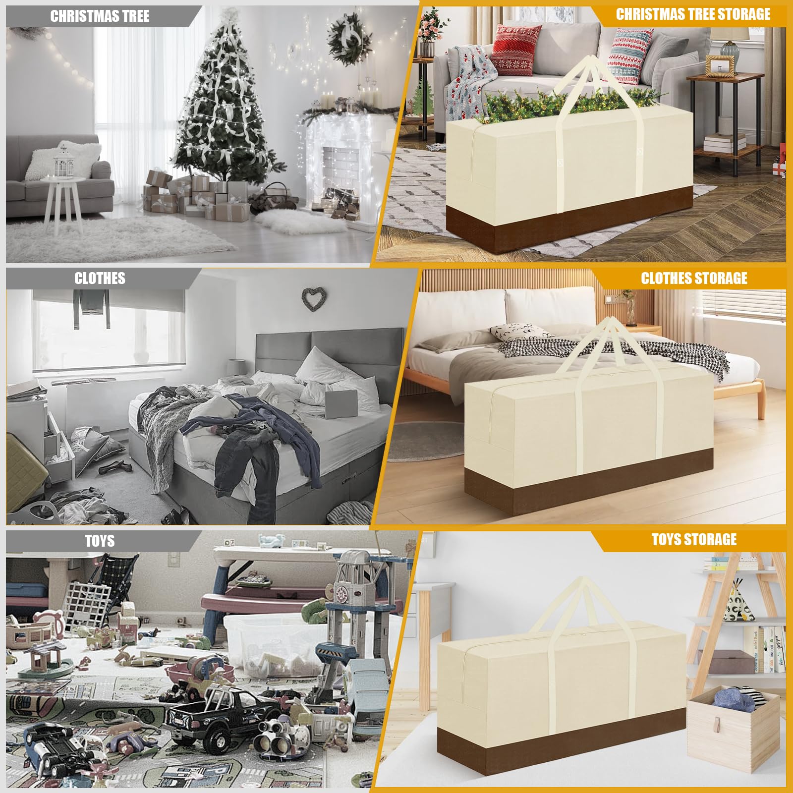 420D Waterproof Large Outdoor Cushion Storage Bag 68