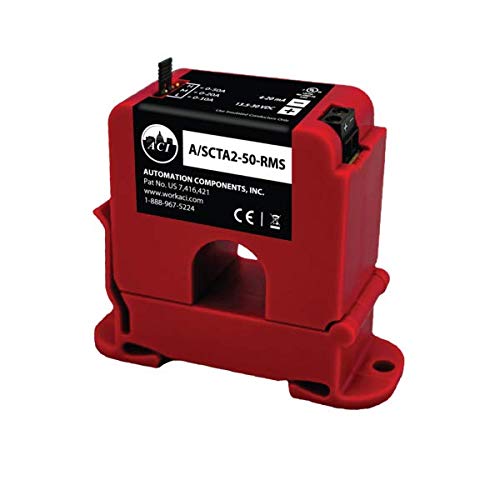 A/SCTA2-50 Split Core Current Sensor - Loop Powered 4-20mA Output with Jumper Selectable Ranges (0-10A/0-20A/0-50A) - Perfect for Industrial Automation, Energy Monitoring, and HVAC Systems