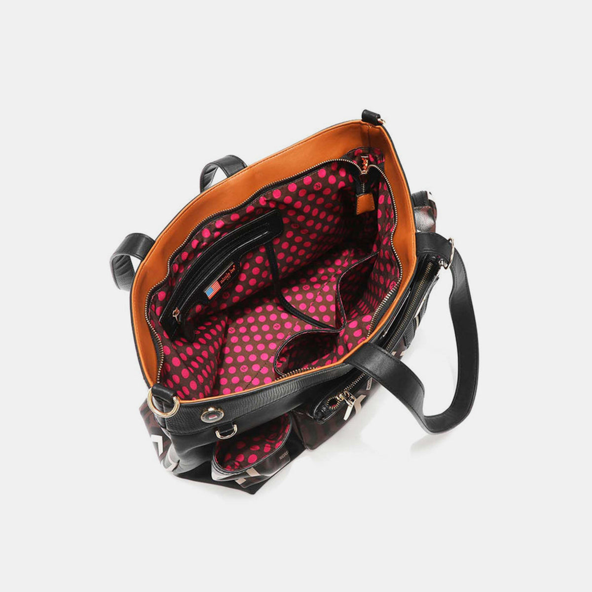 Nicole Lee USA Large Geometric Pattern Handbag for Women - Stylish Tote Bag for Work, Travel, and Everyday Use