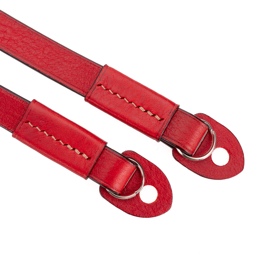 Premium Arte di Mano Comfortable Leather Neck Strap 95cm - Buttero Box Red for DSLR & Mirrorless Cameras | Perfect for Travel, Street Photography & Professional Shoots