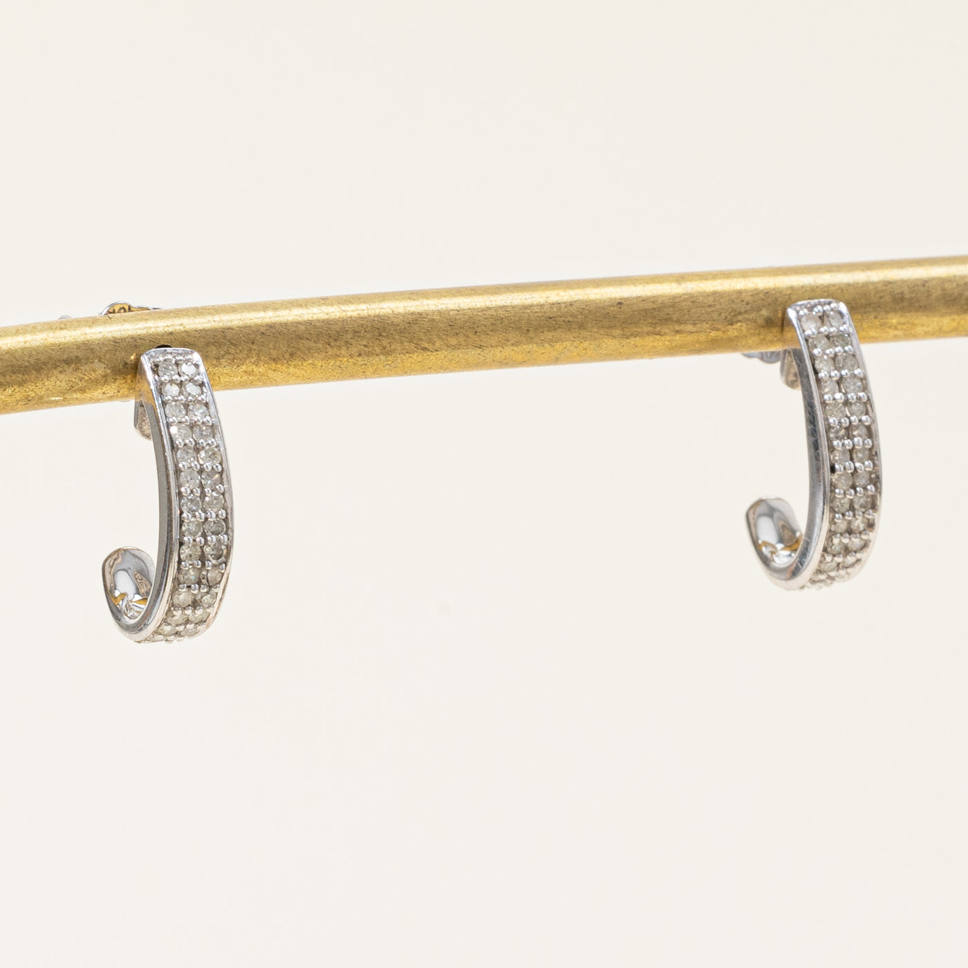 0.30ctw Diamond Half Huggie Earrings for Women - Elegant Gold Hoop Earrings for Everyday Wear & Special Occasions