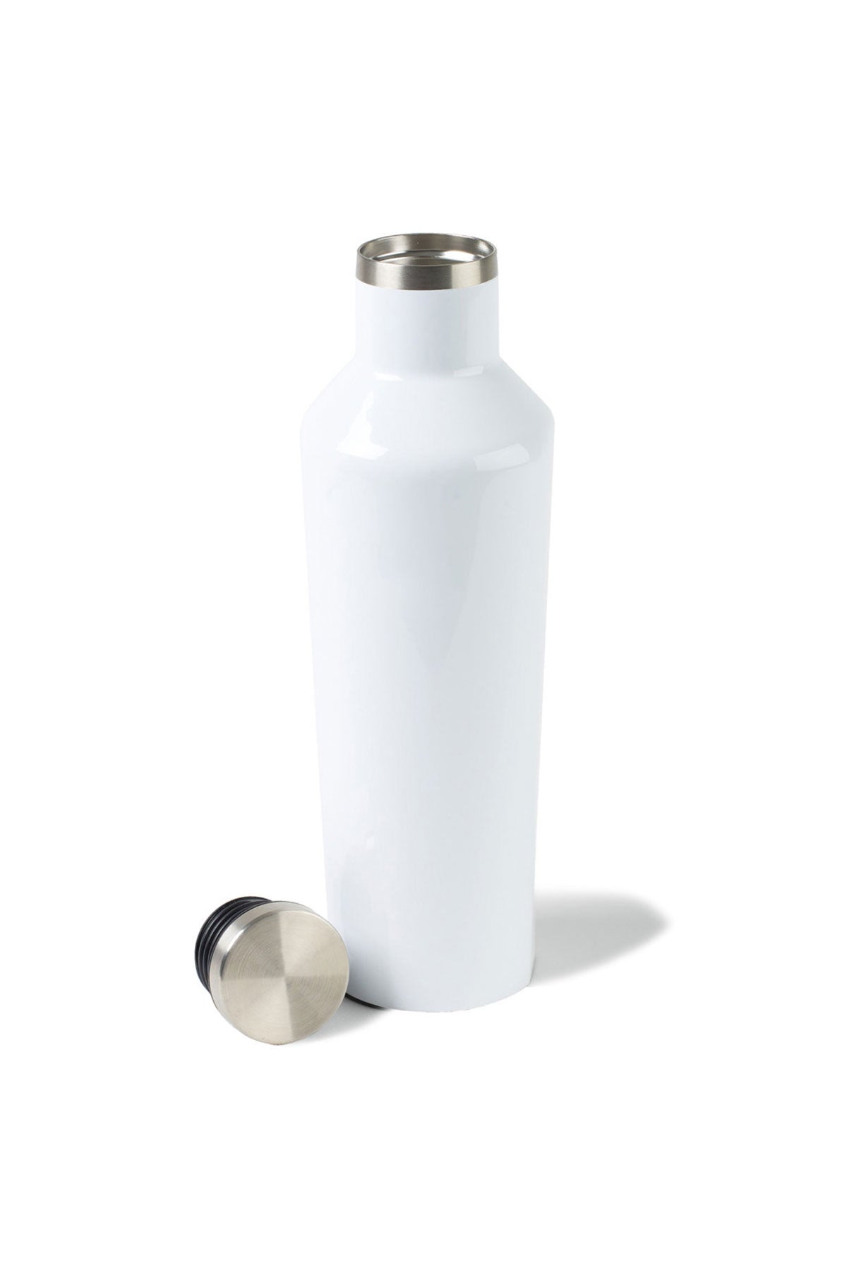 Corkcicle Custom Canteen 16 Oz Insulated Water Bottle - Gloss White | Leakproof Stainless Steel Canteen for Outdoor, Gym & Travel