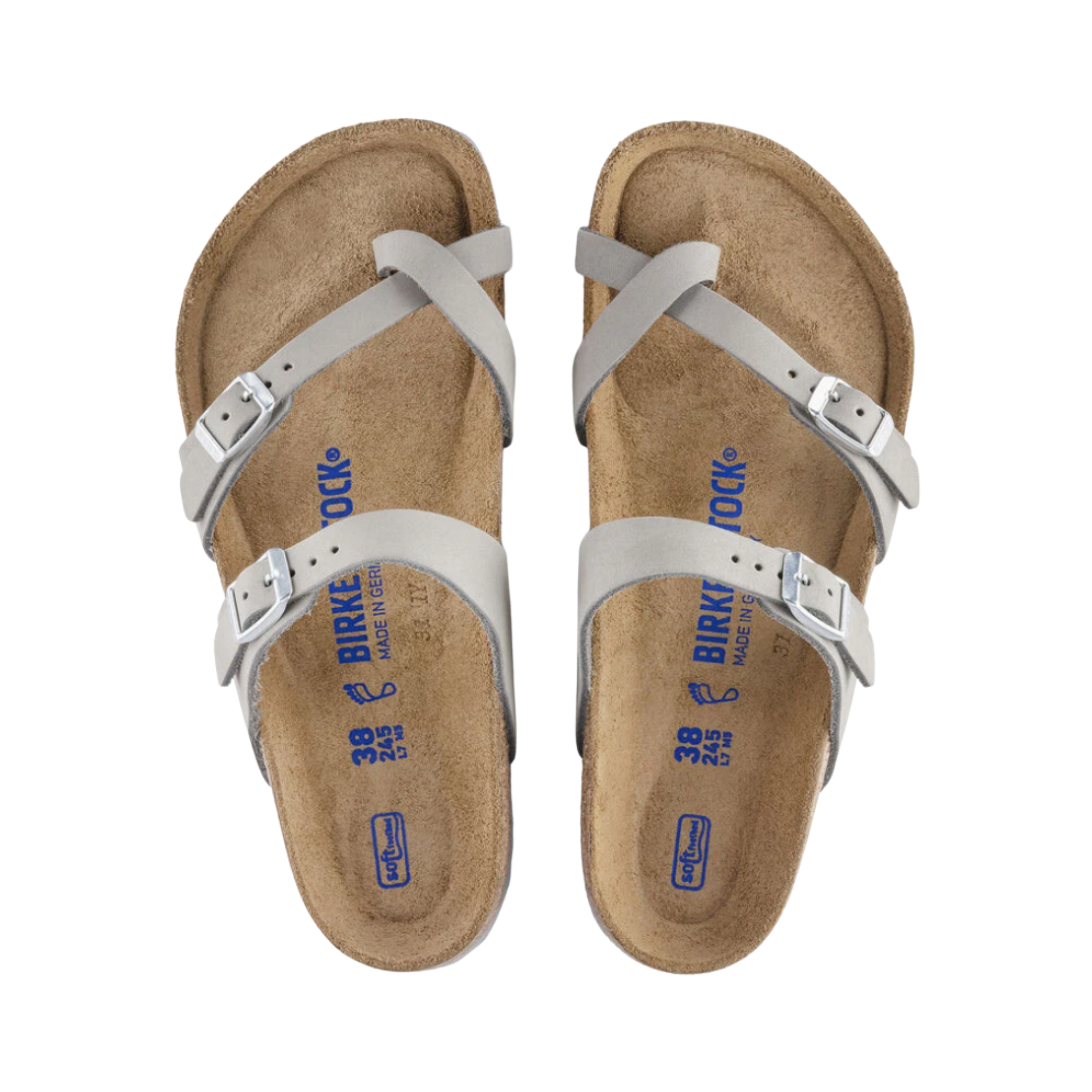 Women's Mayari Soft Footbed Sandals - Nubuck Leather Comfort Shoes in Dove Gray | Perfect for Beach, Yoga & Summer Casual Wear