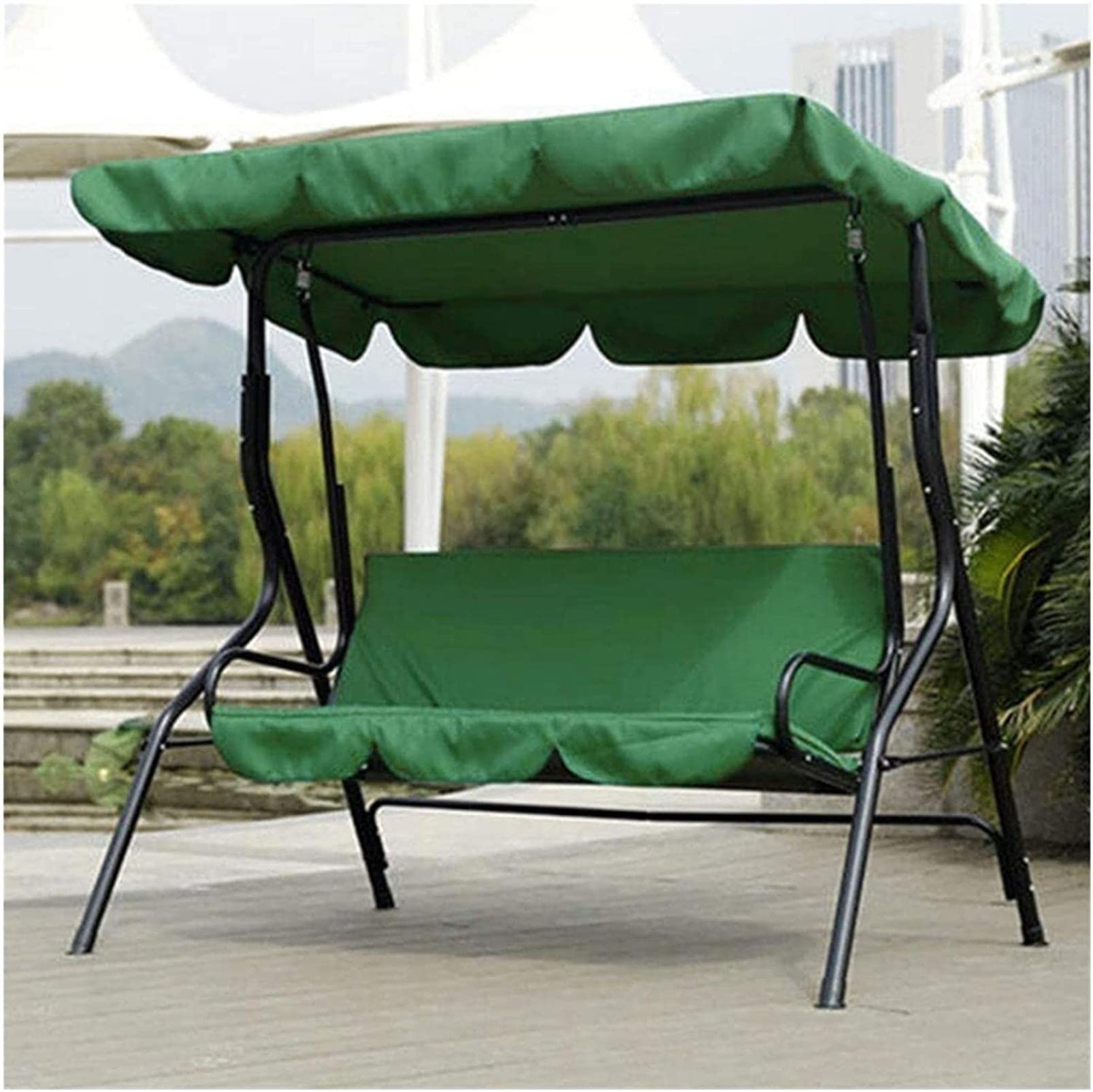3-Seater Patio Swing Chair Cover Set - Waterproof Outdoor Furniture Covers for Garden, Terrace & Hammock - UV Resistant Canopy Top & Seat Protector for All Weather Use