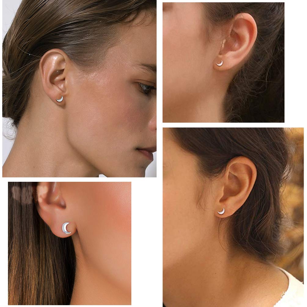 925 Silver Moon Star Earrings for Women - Hypoallergenic Celestial Jewelry for Gifts & Daily Wear