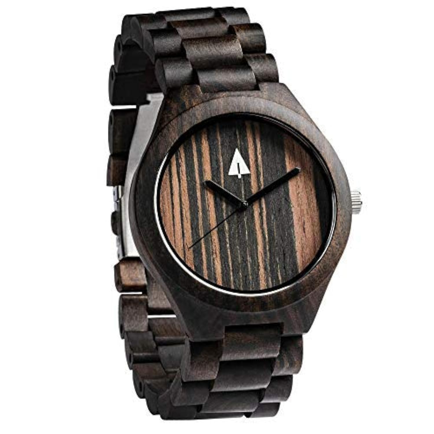 Premium Men's Wooden Watch - Japanese Quartz Movement, Adjustable Stainless Steel Buckle with Exotic Ebony & Zebrawood Strap - Stylish Eco-Friendly Wristwatch for Business, Casual & Outdoor Wear